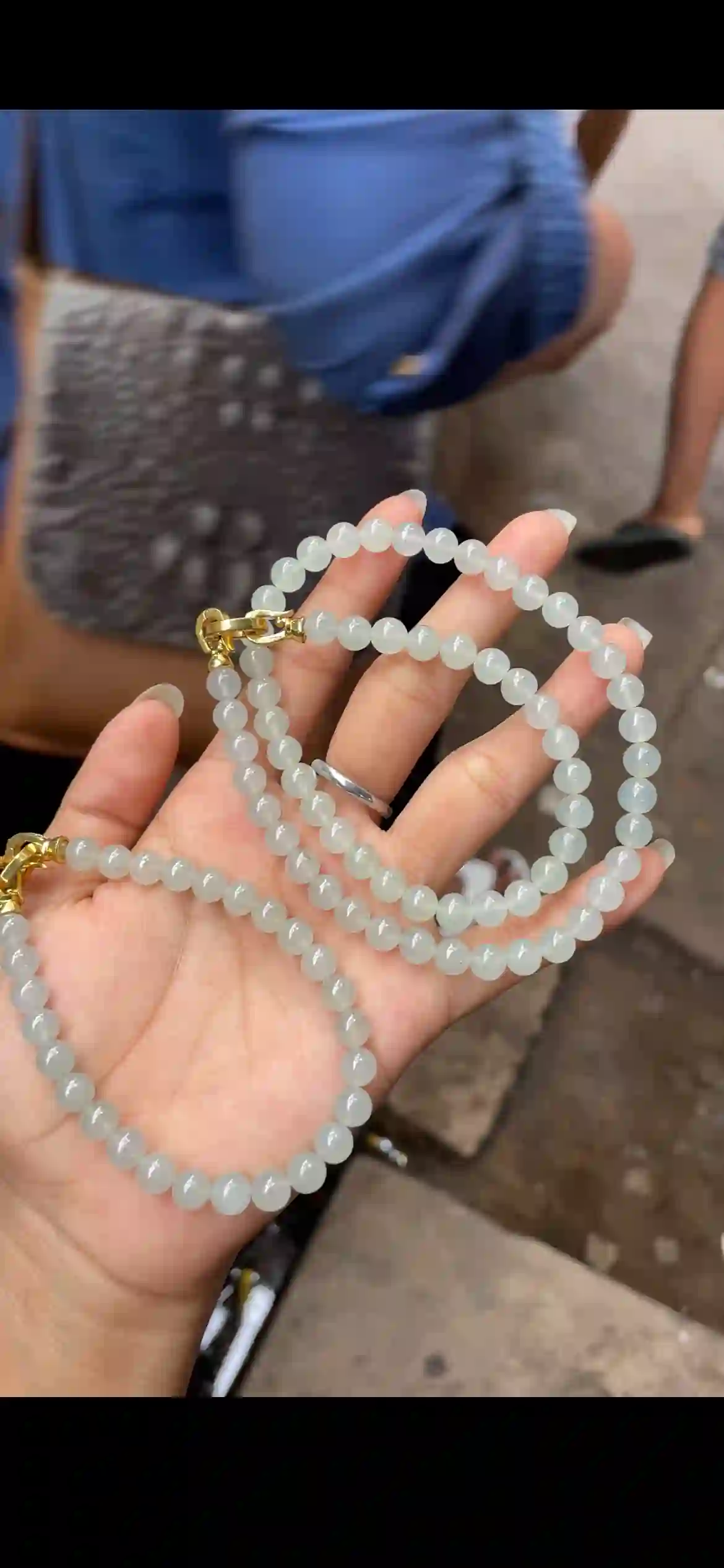 Icy Translucent White Jadeite Multi‑Wrap Bracelet & Necklace, view 2 | Myanmar Jadeite reference #12480001
