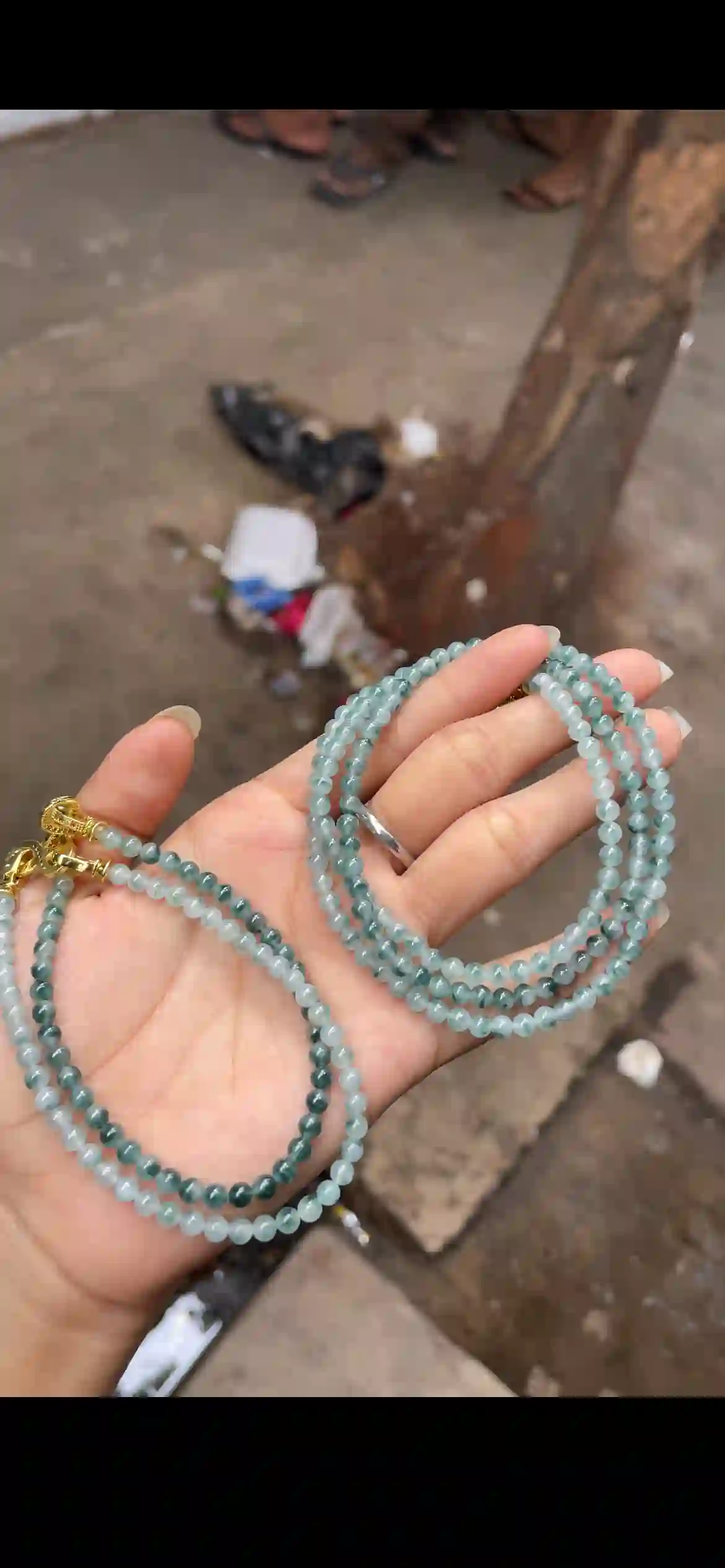 Icy Floating Flower Jadeite Multi‑Wrap Beaded Bracelet | Myanmar Jadeite reference #12450001