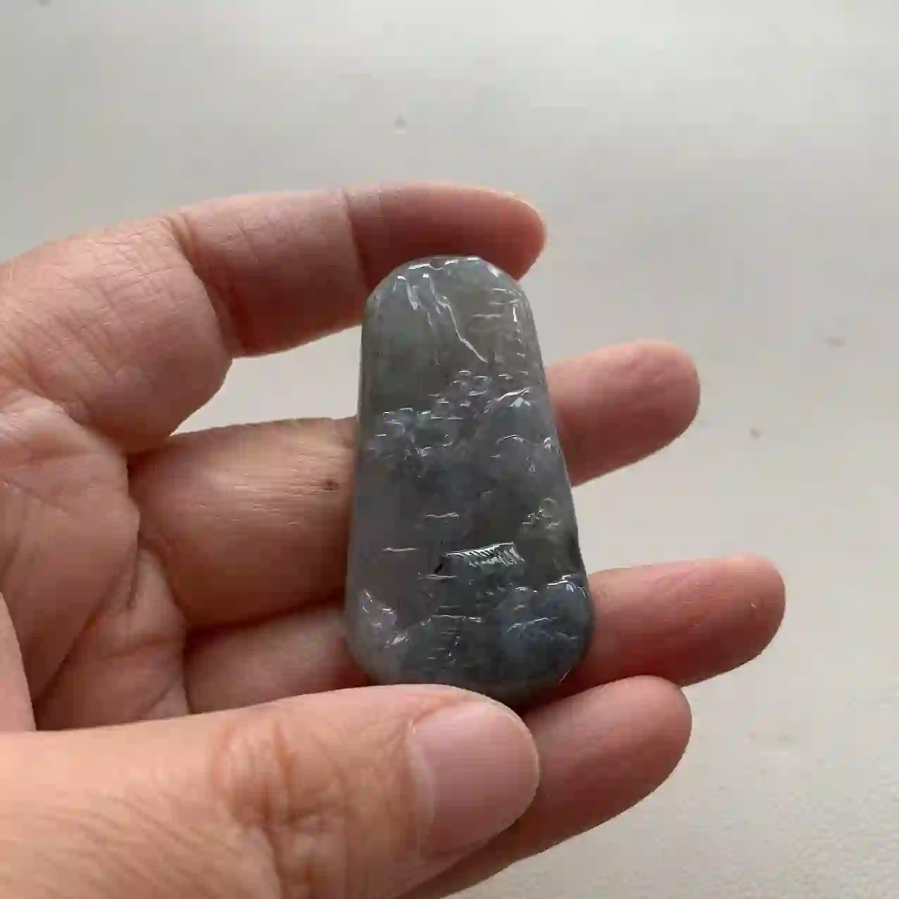   Dark Green Jade Pendant with Landscape Carving, view 2 | Myanmar Jadeite reference #2100009