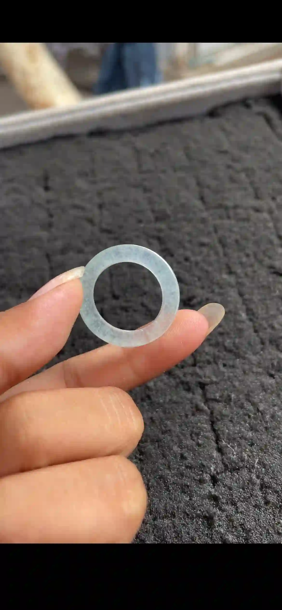 Natural High‑Icy Translucent Pale Jadeite Ring Band | Myanmar Jadeite reference #24750001