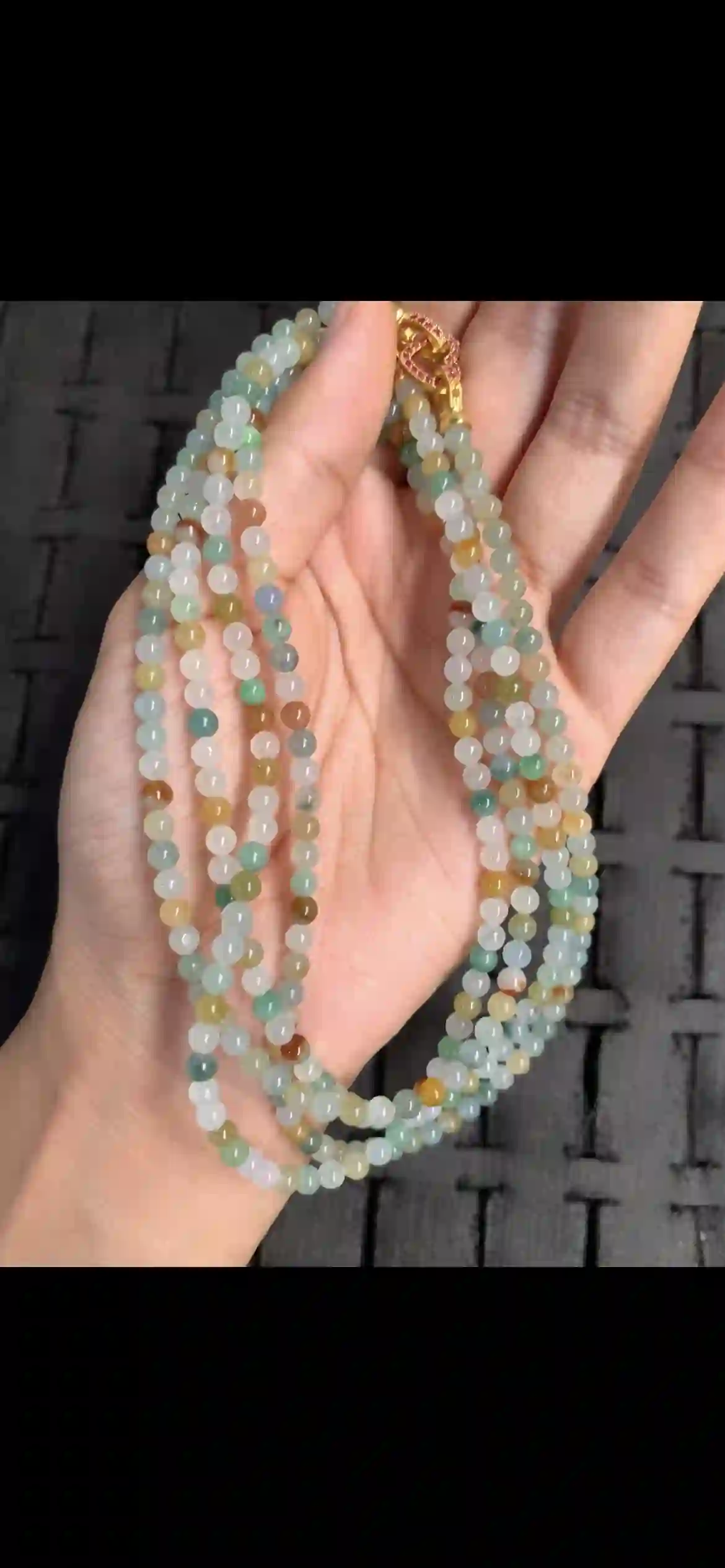  Multicolor Icy Jadeite Multi-Wrap Beaded Necklace & Bracel, view 2 | Myanmar Jadeite reference #13590001
