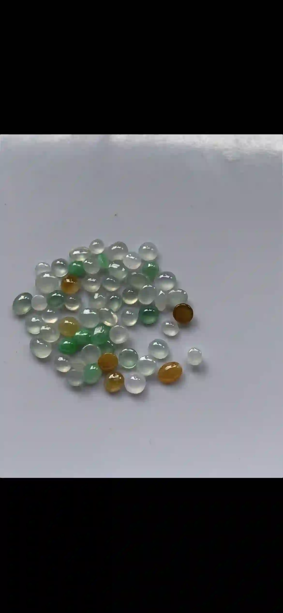 Natural Multi-Color Jadeite Cabochon Gemstone Set, view 2 | Myanmar Jadeite reference #23580001