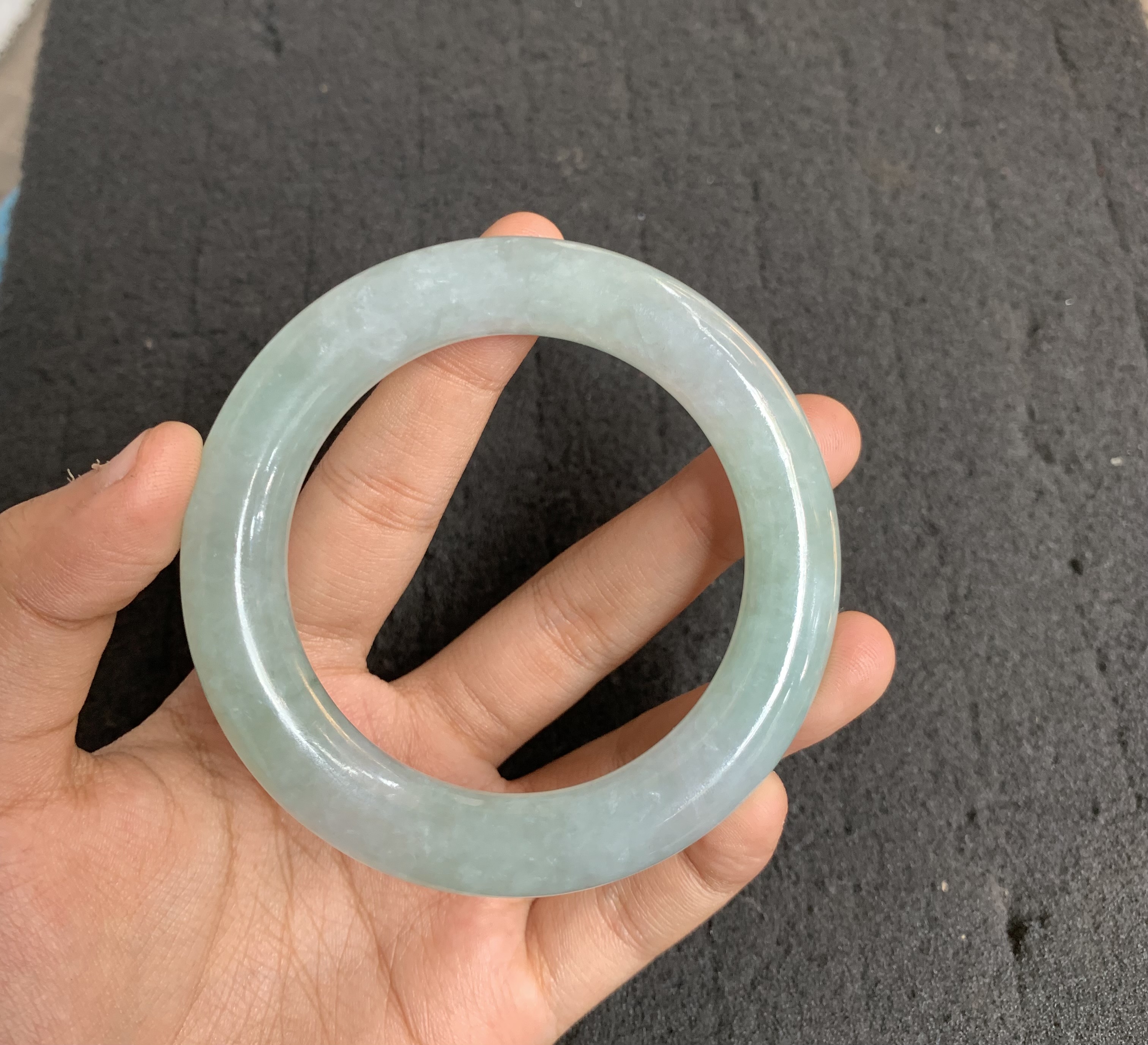  Jade Beaded Bracelets with Green Veins