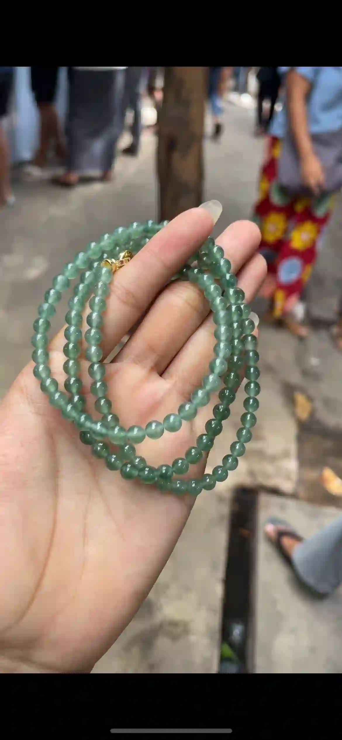  Icy Oil Green Jadeite Multi-Wrap Bracelet | Myanmar Jadeite reference #8400002