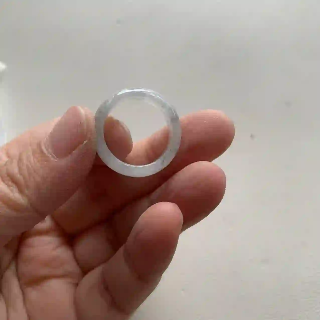   Icy Jade Band Ring | Myanmar Jadeite reference #2100010