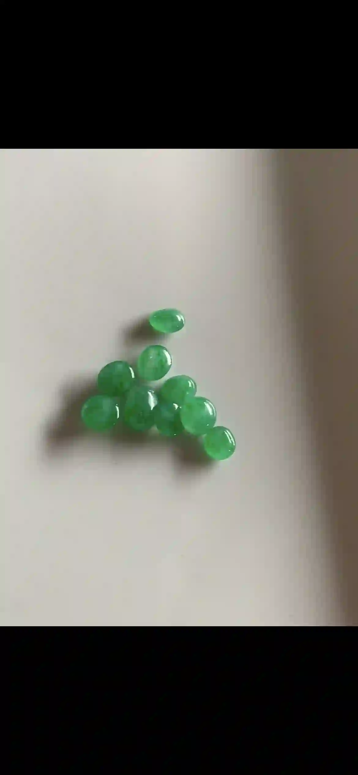 Vibrant Green Natural Jadeite Cabochon Gemstones Set, view 2 | Myanmar Jadeite reference #21960001