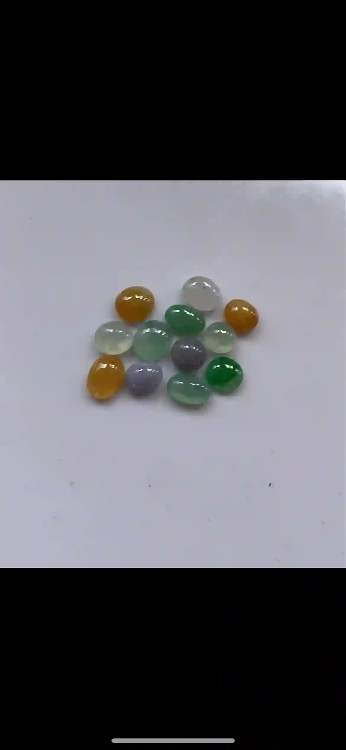 Mixed Color Polished Gemstone Cabochon Set, view 2 | Myanmar Jadeite reference #24660001