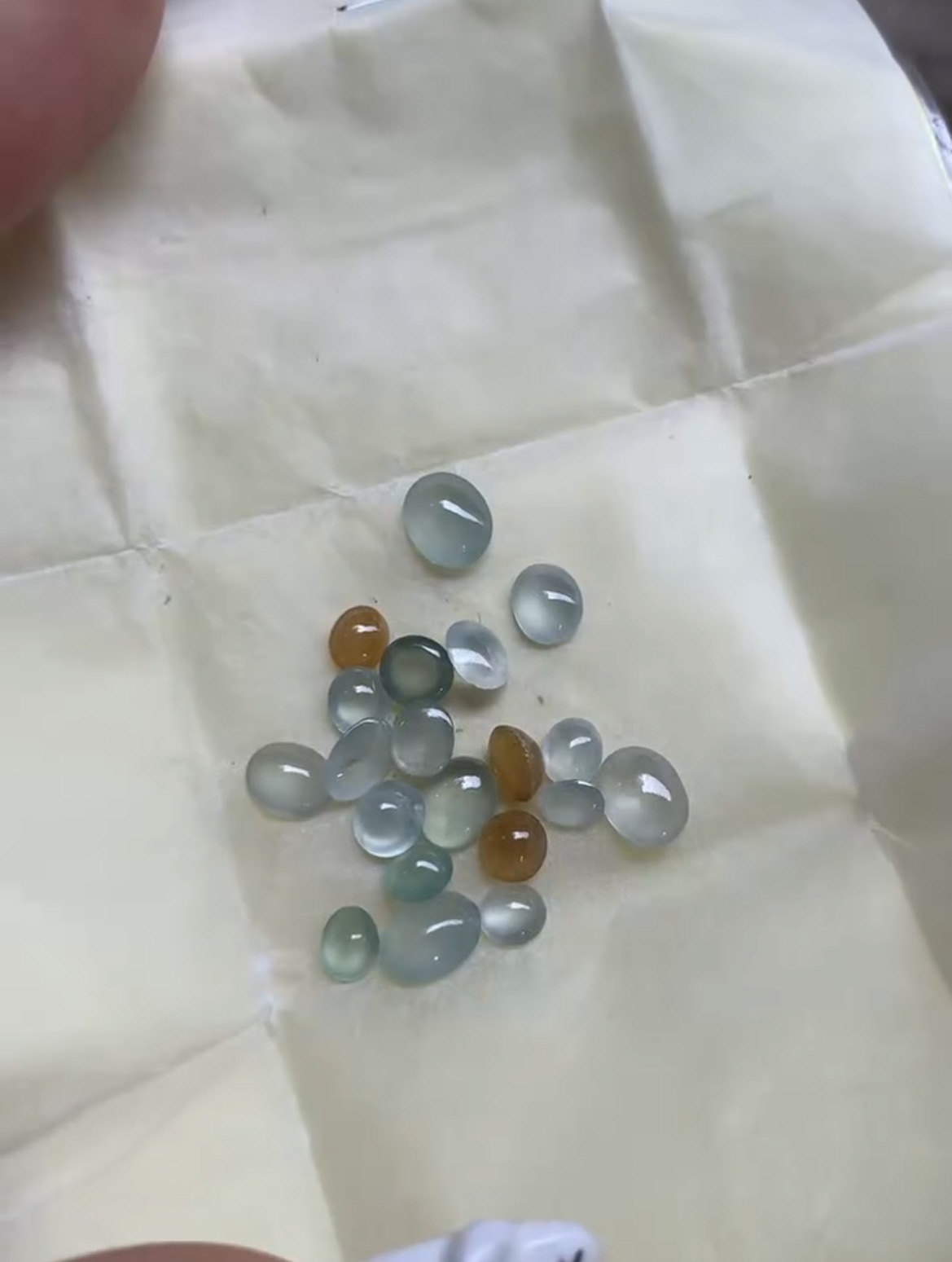 Small Mixed-Color Translucent Gemstone Cabochons - Loose Stones for Jewelry Crafting - Burmese Jadeite from Myanmar