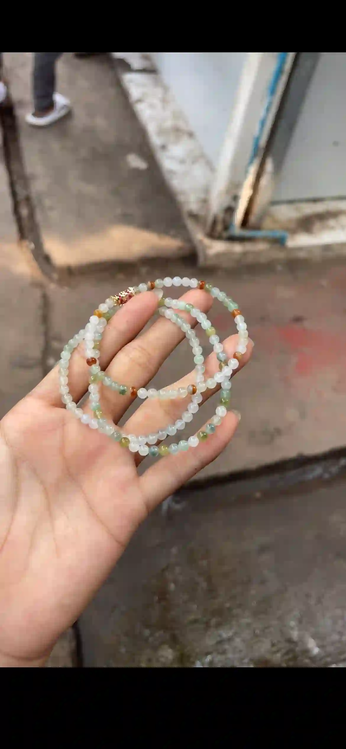 Multi-Color Pastel Jade Long Strand — Icy White, Spring Green & Warm Honey | Myanmar Jadeite reference #33450001