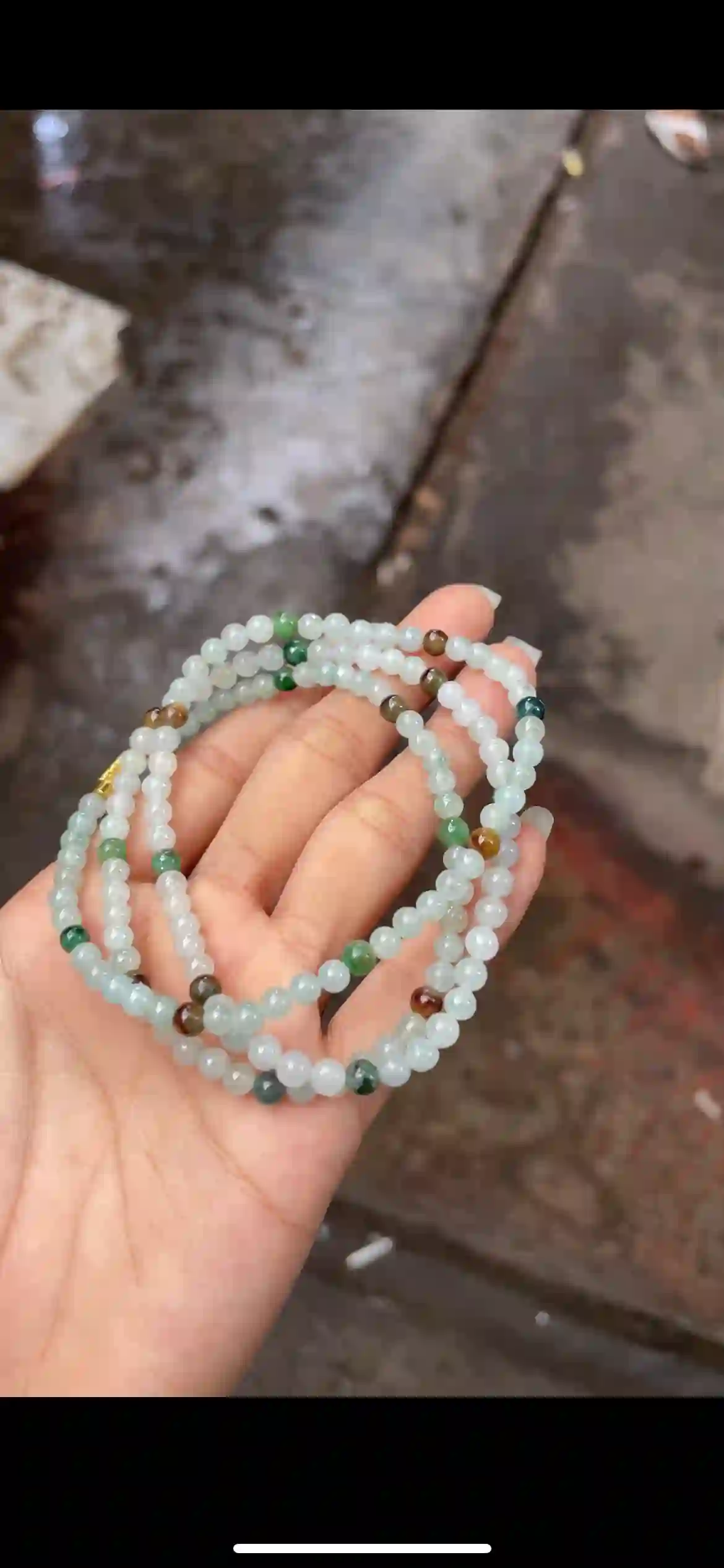 Mixed Natural Color Jadeite Bead Wrap Bracelet & Necklace, view 2 | Myanmar Jadeite reference #15480001
