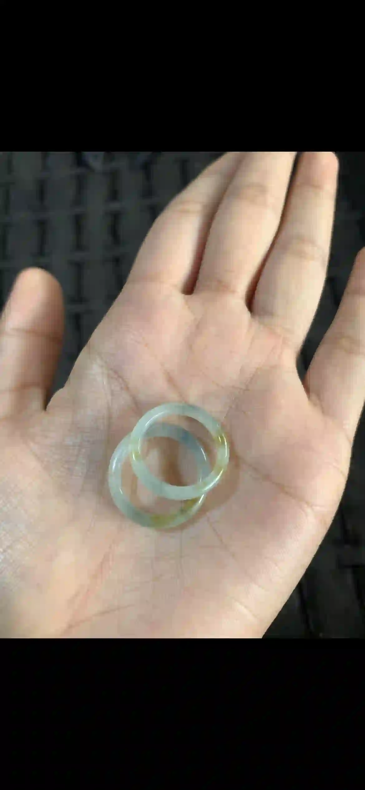 Pair of Natural Burmese Jadeite Stacking Rings | Myanmar Jadeite reference #10260002