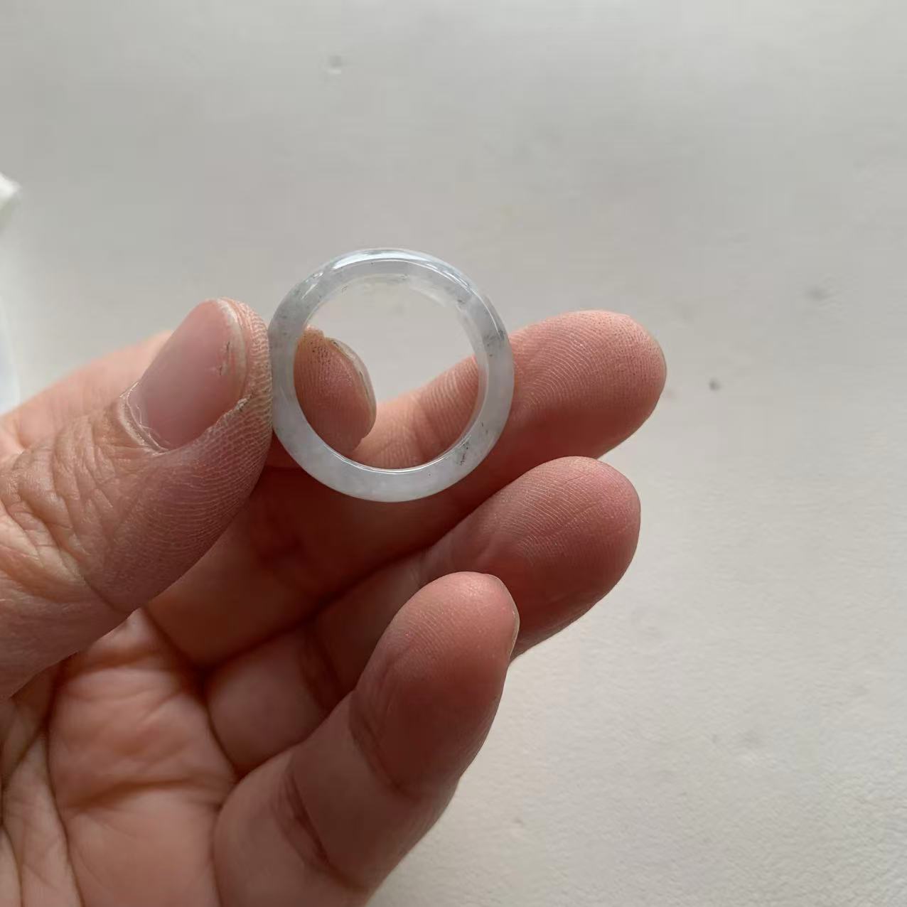   Icy Jade Band Ring - Burmese Jadeite Type A from Hpakant, Myanmar | Myanmar Jadeite