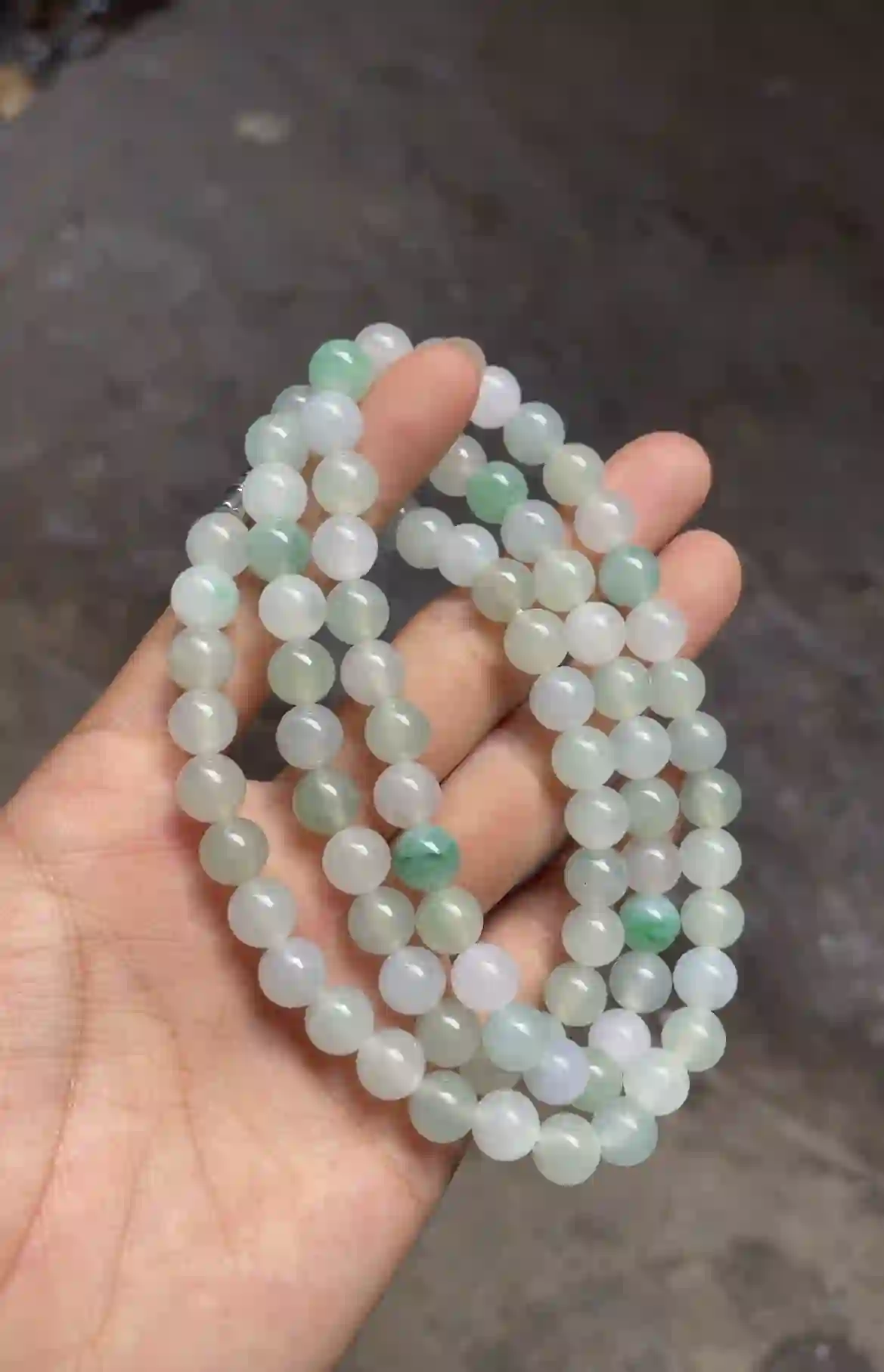 Multicolor Natural Jade Bead Necklace, view 2 | Myanmar Jadeite reference #2700005