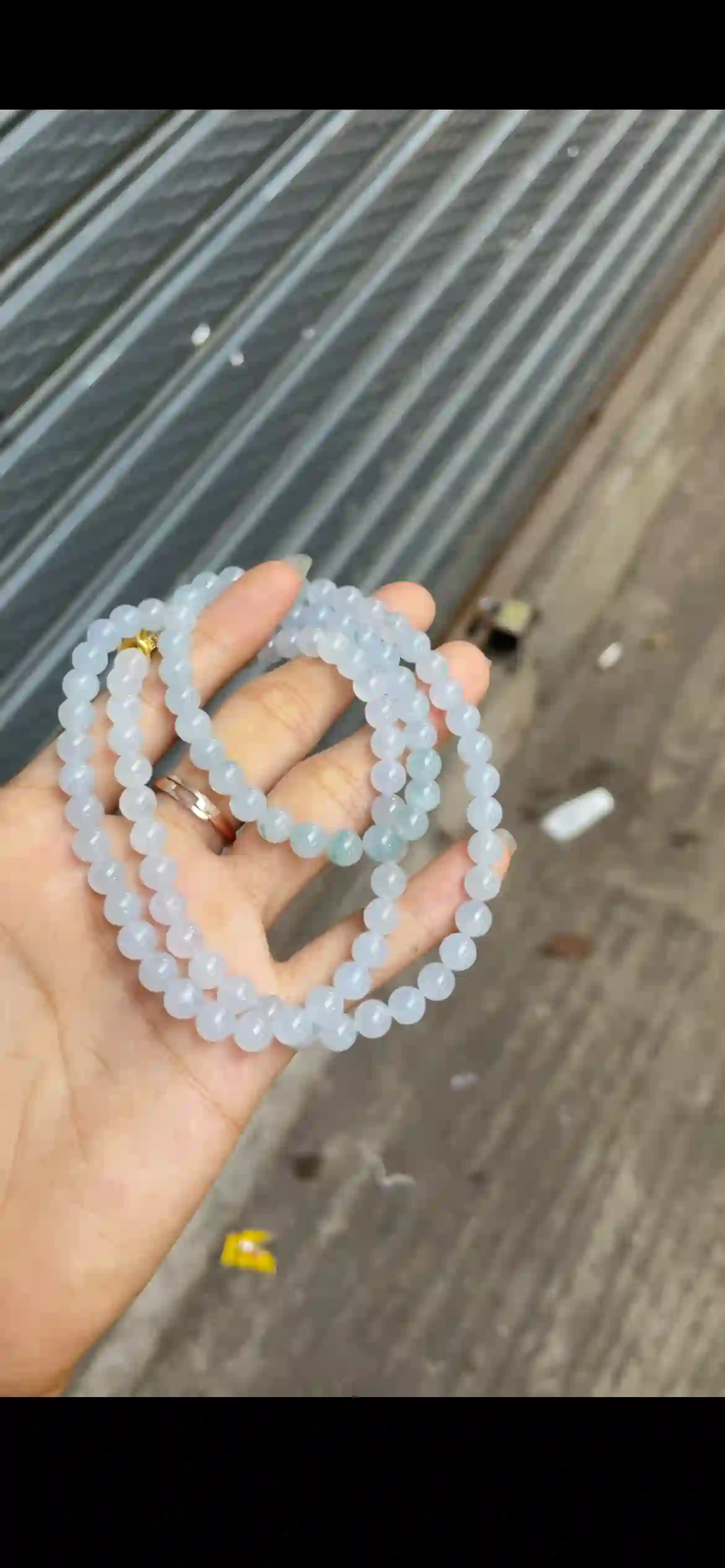 Icy Pale Lavender Jade Long Beaded Necklace — Multi-Wear Design | Myanmar Jadeite reference #36270001