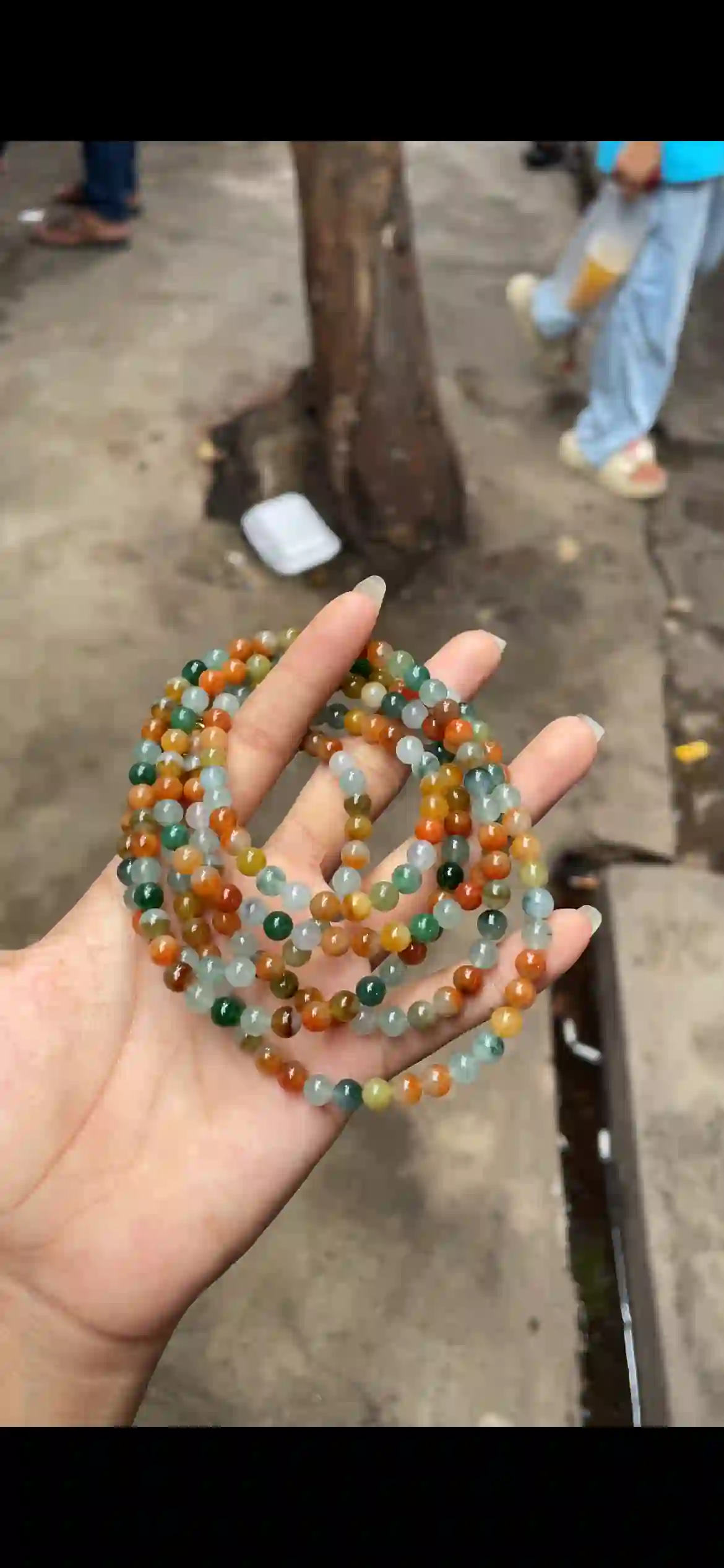  Multicolor Rainbow Jadeite Multi‑Wrap Bracelet & Long Strand | Myanmar Jadeite reference #8730001
