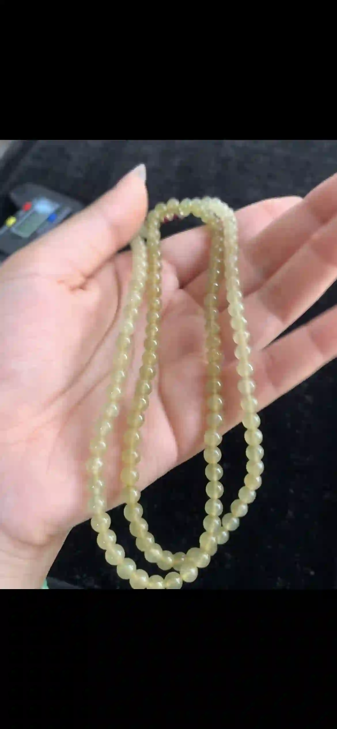 Warm Honey Yellow Jade Beaded Necklace — Fine Round Gemstone Strand | Myanmar Jadeite reference #29550001