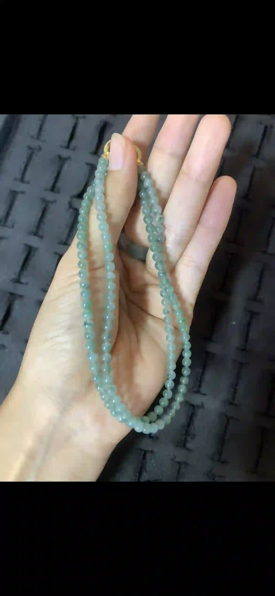 Delicate Icy Pale Green Jadeite Bead Necklace | Myanmar Jadeite reference #26700001