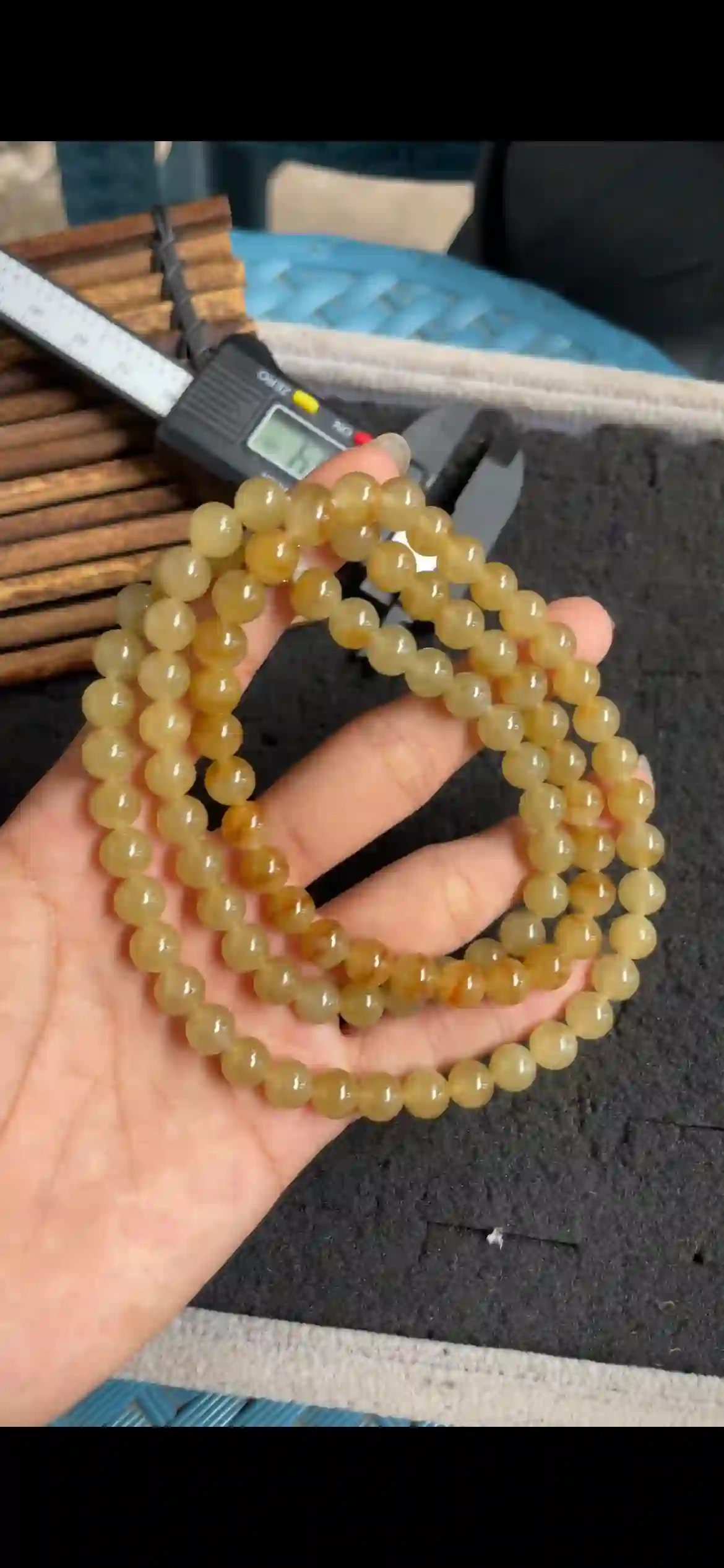 Icy Honey Yellow Jade Multi-Wrap Bead Necklace & Bracelet, view 2 | Myanmar Jadeite reference #5550001