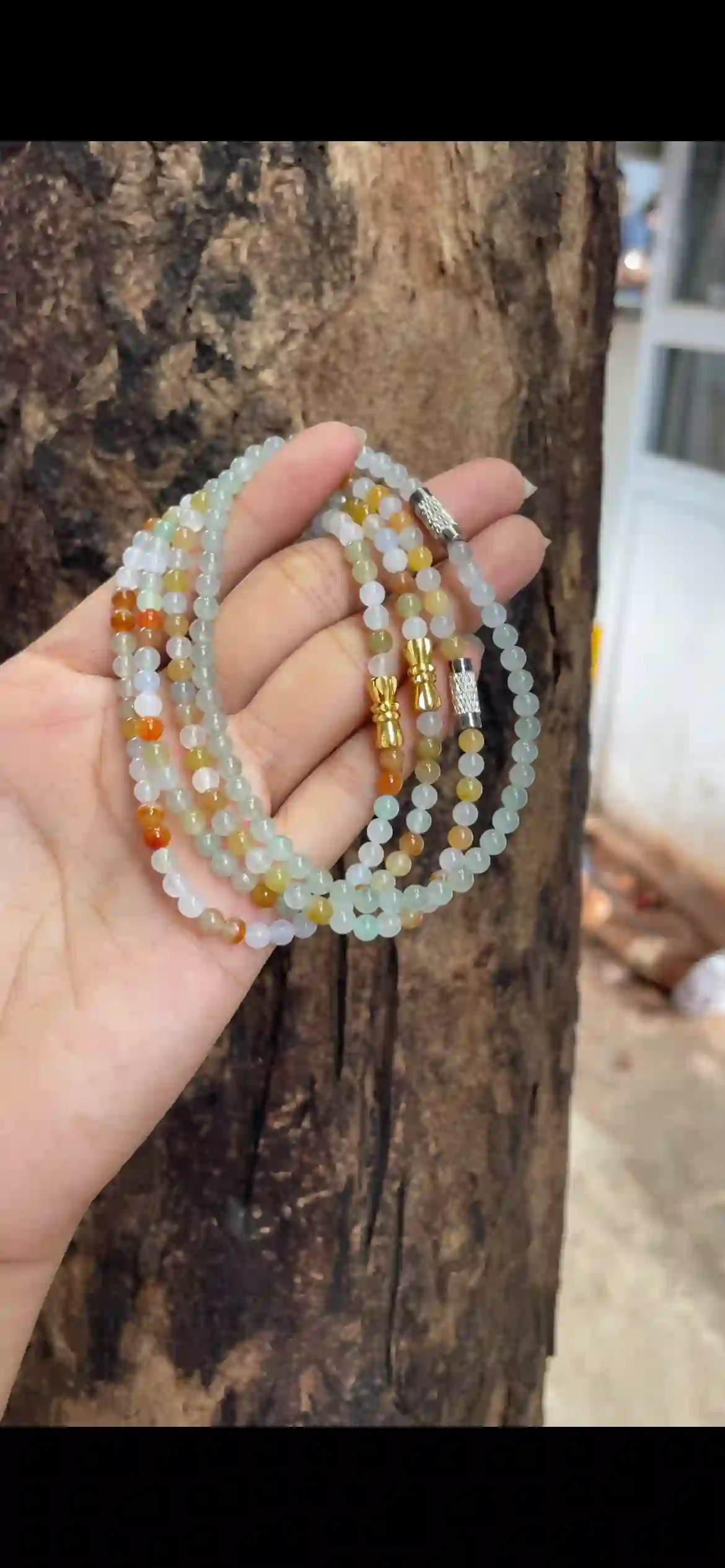 Multicolor Icy Jadeite Multi‑Loop Convertible Strand | Myanmar Jadeite reference #9420001