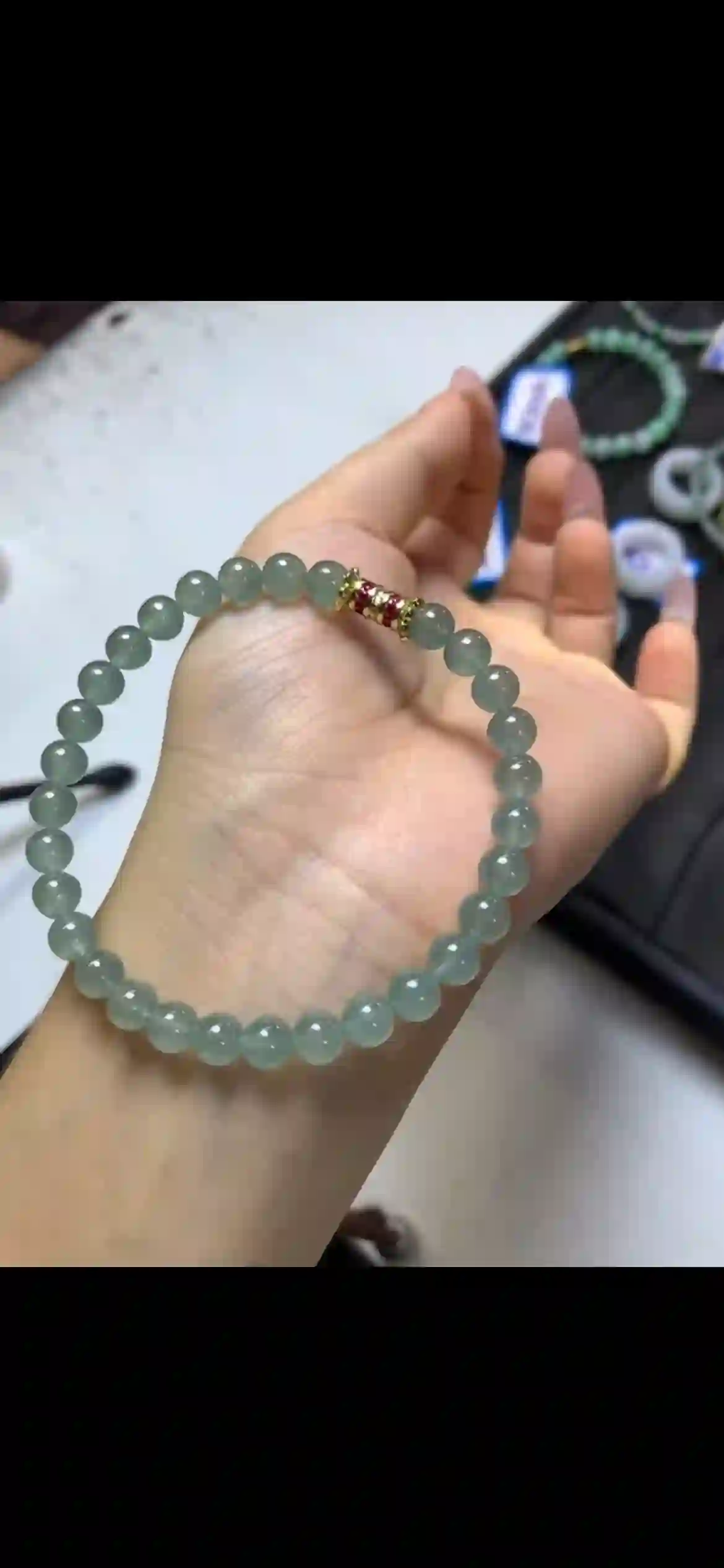 Icy Uniform Watery Green Jadeite Single‑Wrap Bracelet | Myanmar Jadeite reference #13020001