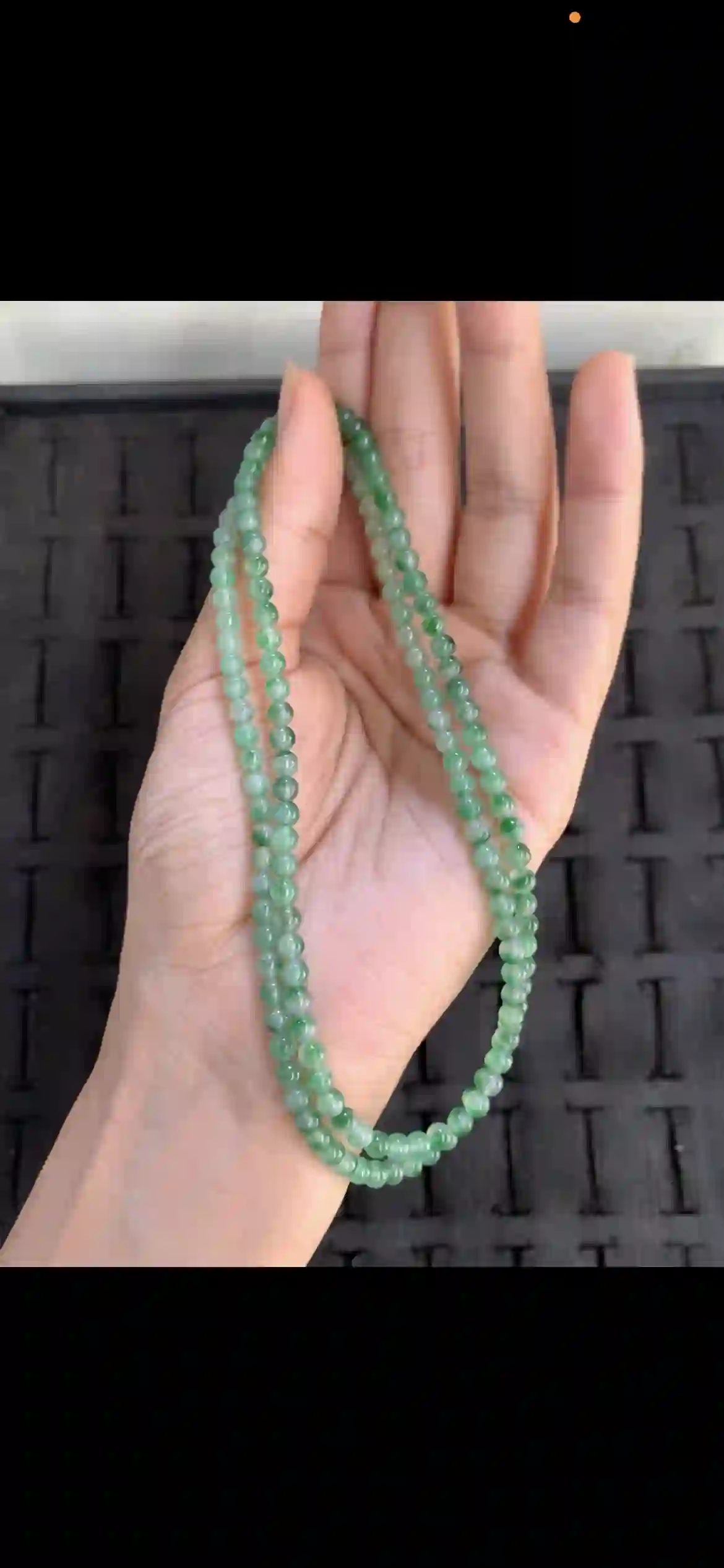 Icy Translucent Green Jadeite Bead Necklace & Multi-Wrap Bracelet, view 2 | Myanmar Jadeite reference #13320001