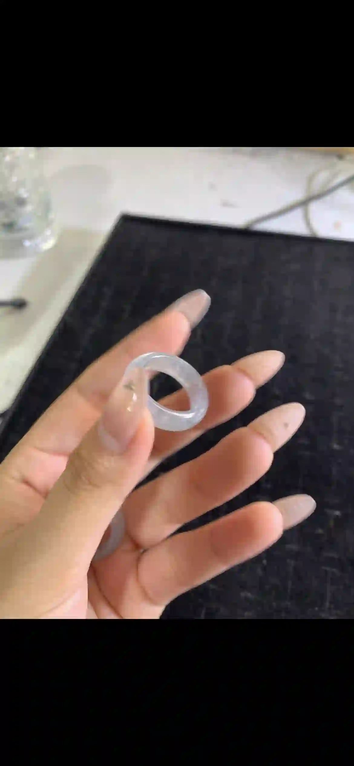 High‑Translucency Icy Jadeite Band Ring | Myanmar Jadeite reference #26520001