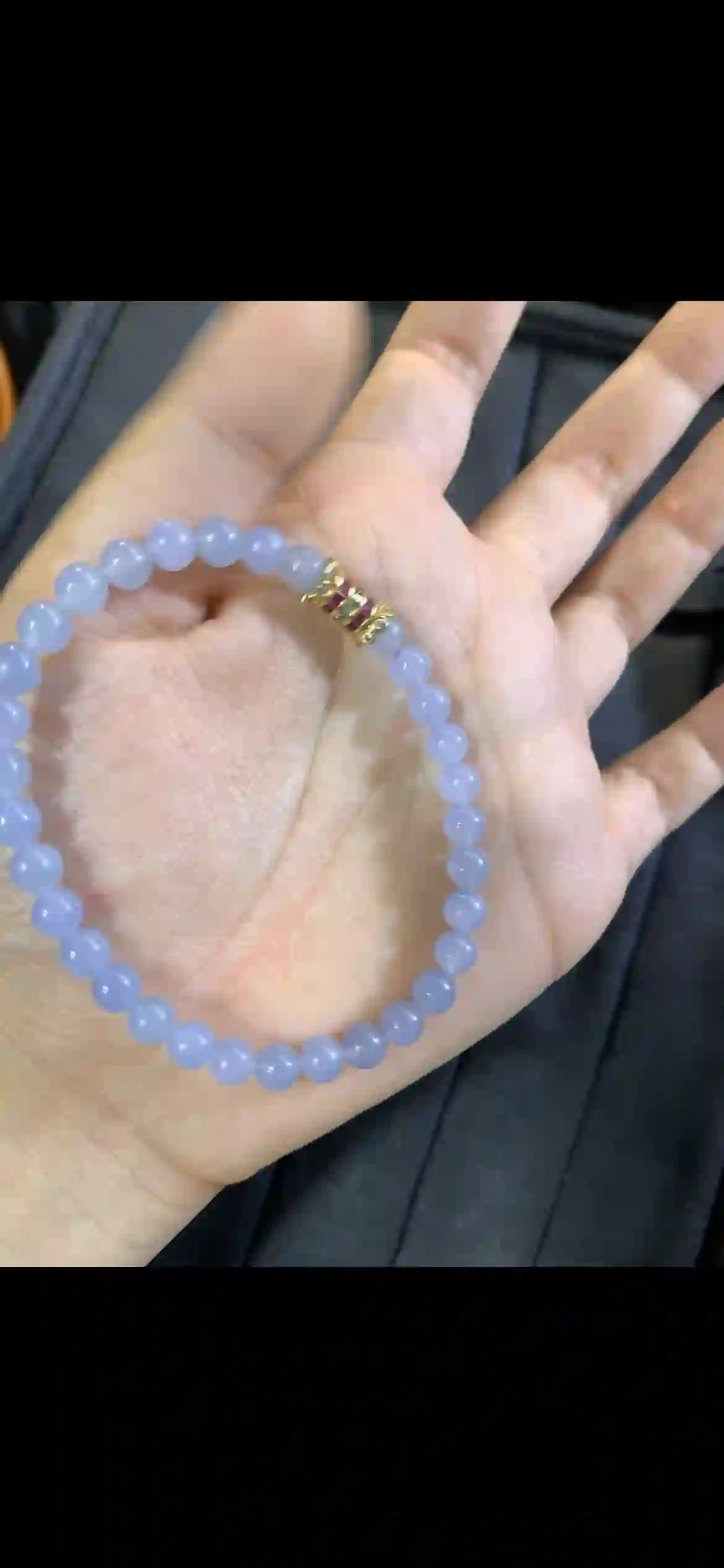 Soft Lavender Jadeite Bead Bracelet, view 2 | Myanmar Jadeite reference #7560002