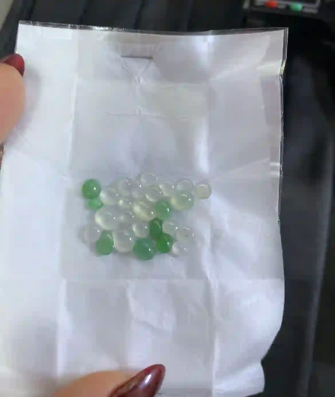 Natural Icy Green Jadeite Cabochons Loose Gemstones Set | Myanmar Jadeite reference #3150001
