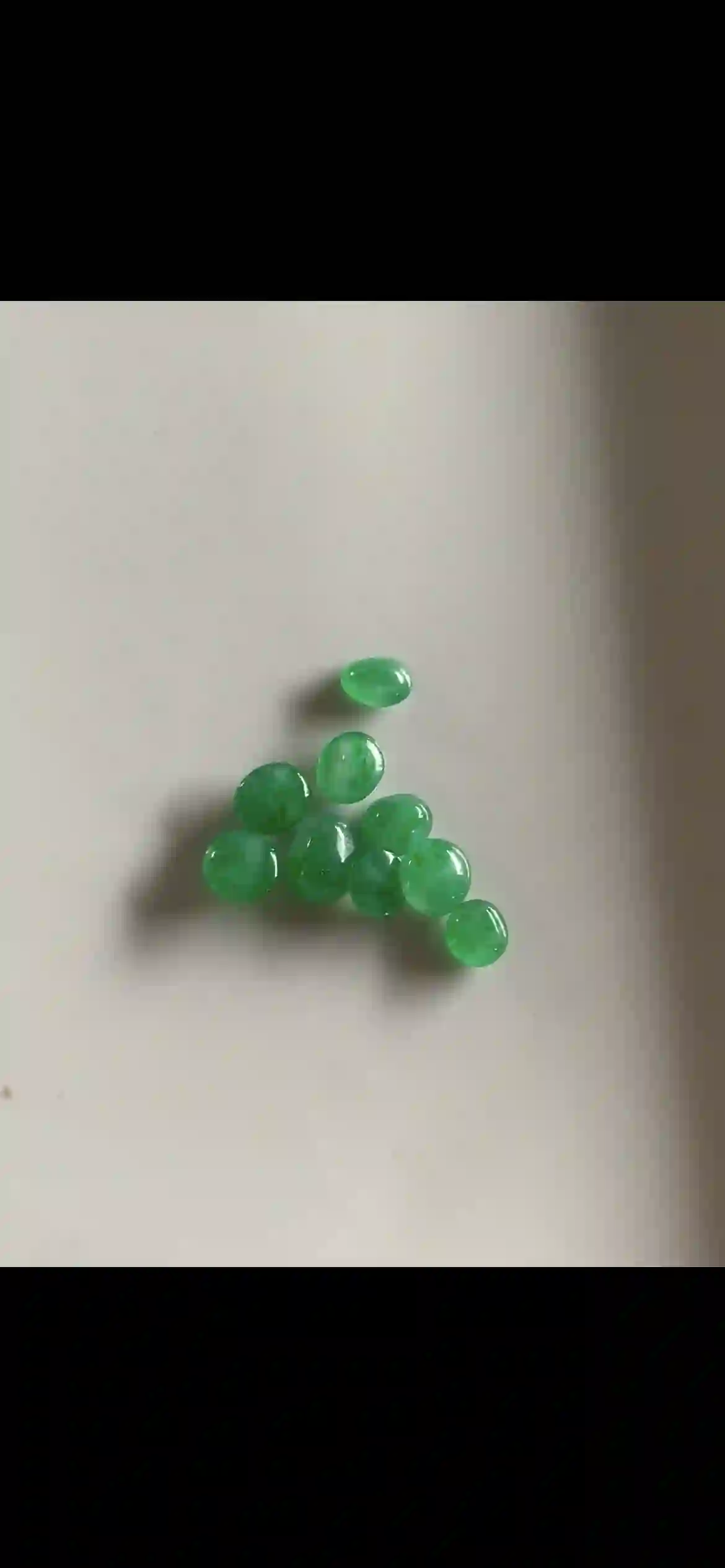 Vibrant Green Natural Jadeite Cabochon Gemstones Set | Myanmar Jadeite reference #21960001