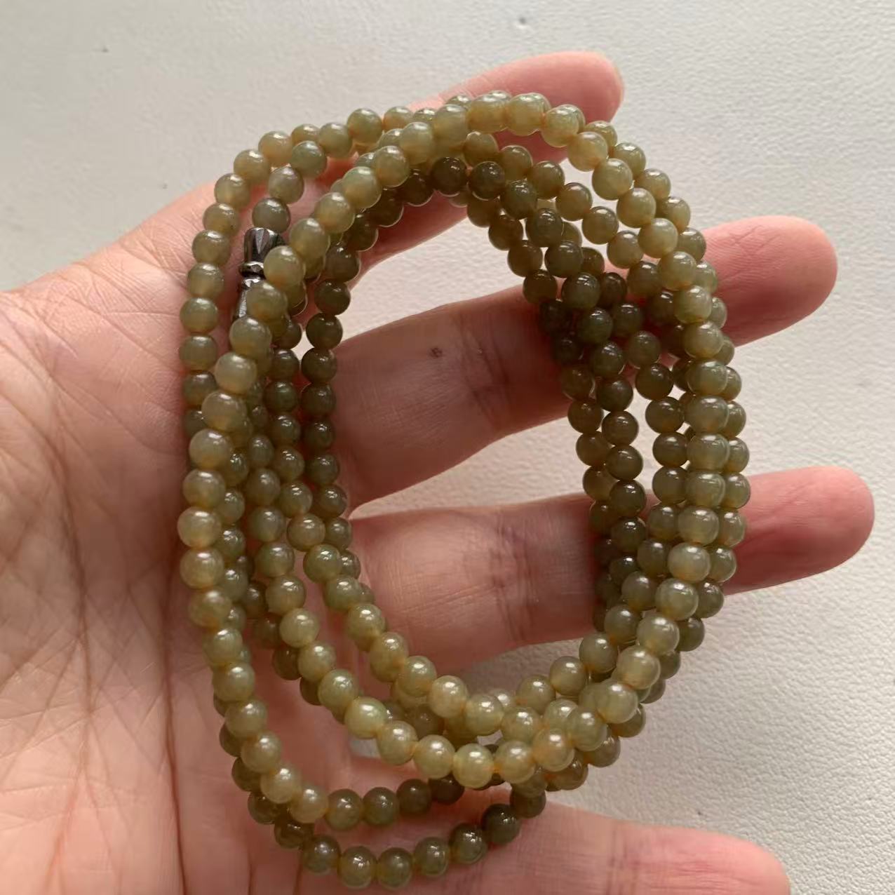 Honey Yellow Jade Bead Bracelet - Burmese Jadeite Type A from Hpakant, Myanmar | Myanmar Jadeite