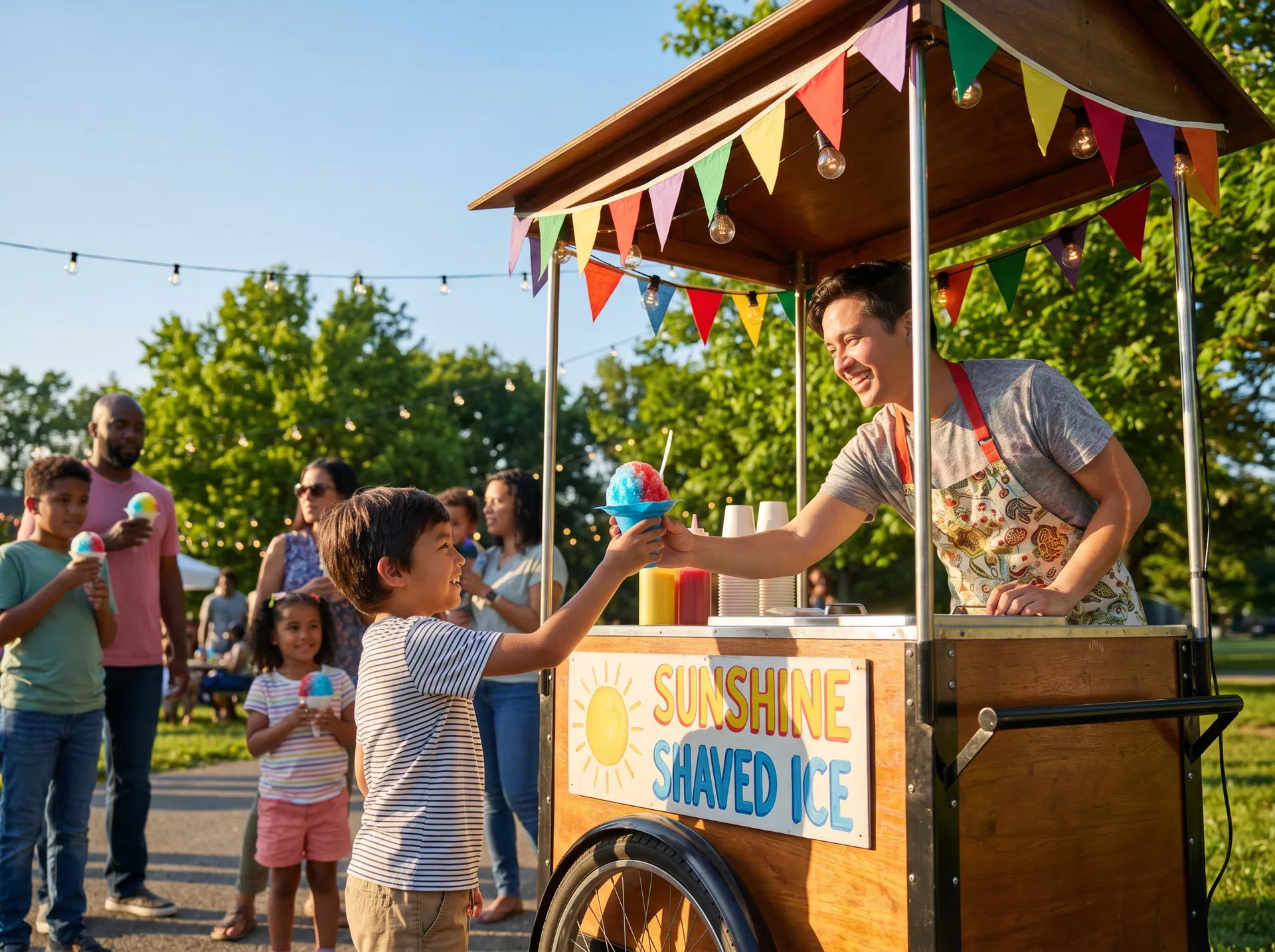 O3 Snoball & More serving at a community event