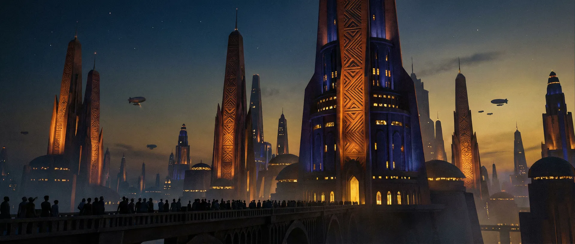 Afro-futurist cityscape