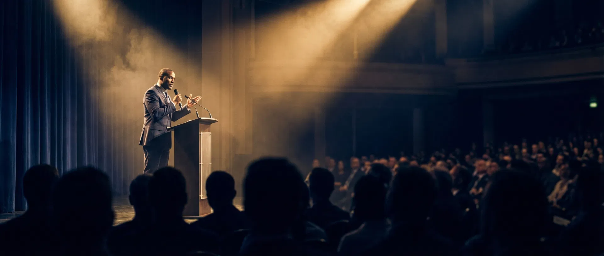 Brian Anderson-Payne speaking on stage