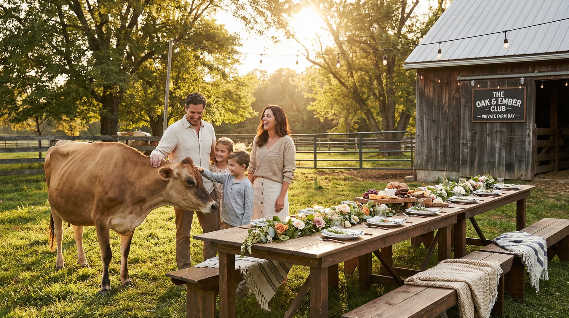 Семья на клубном визите