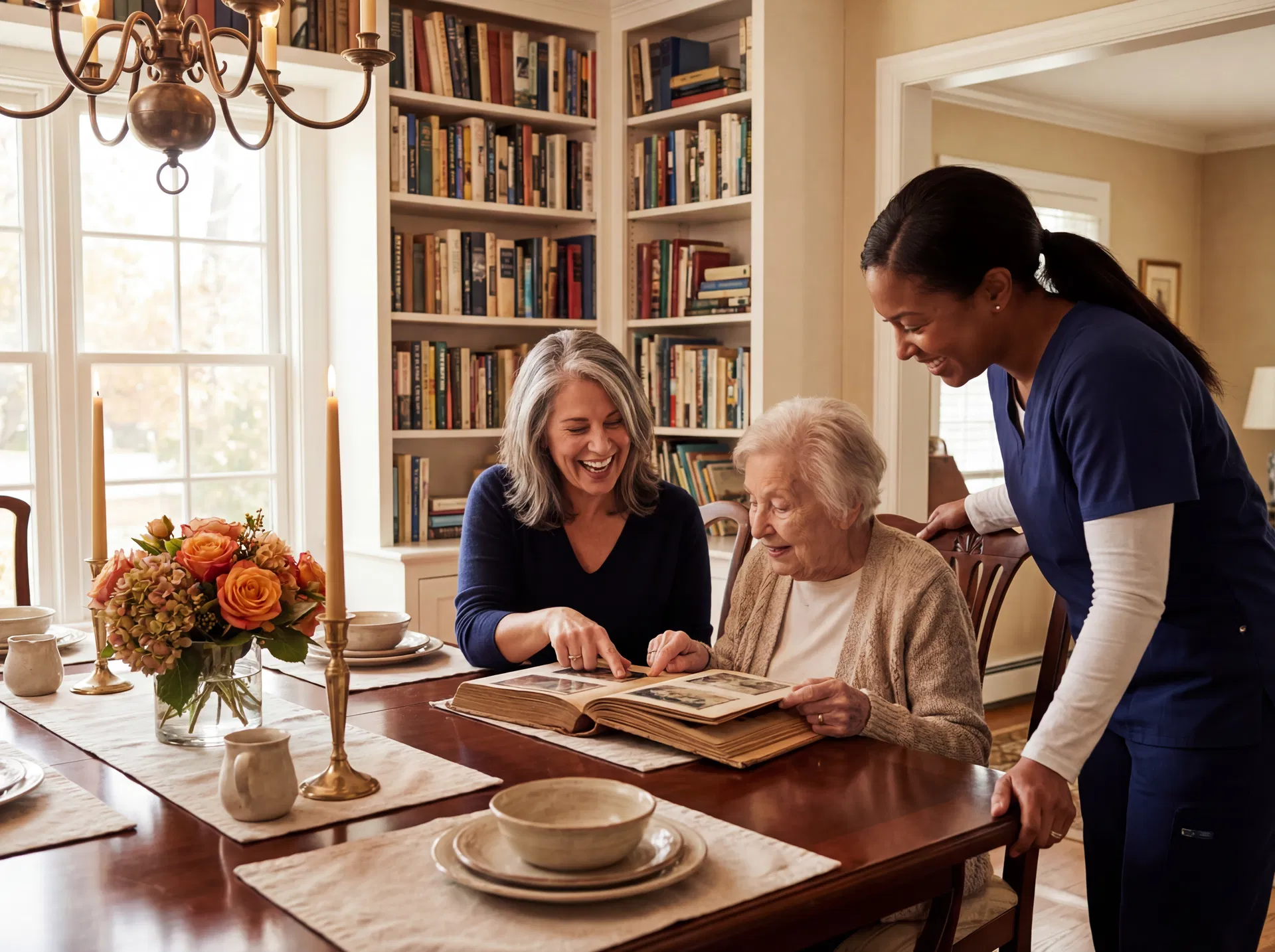 Family with Legacy Life caregiver