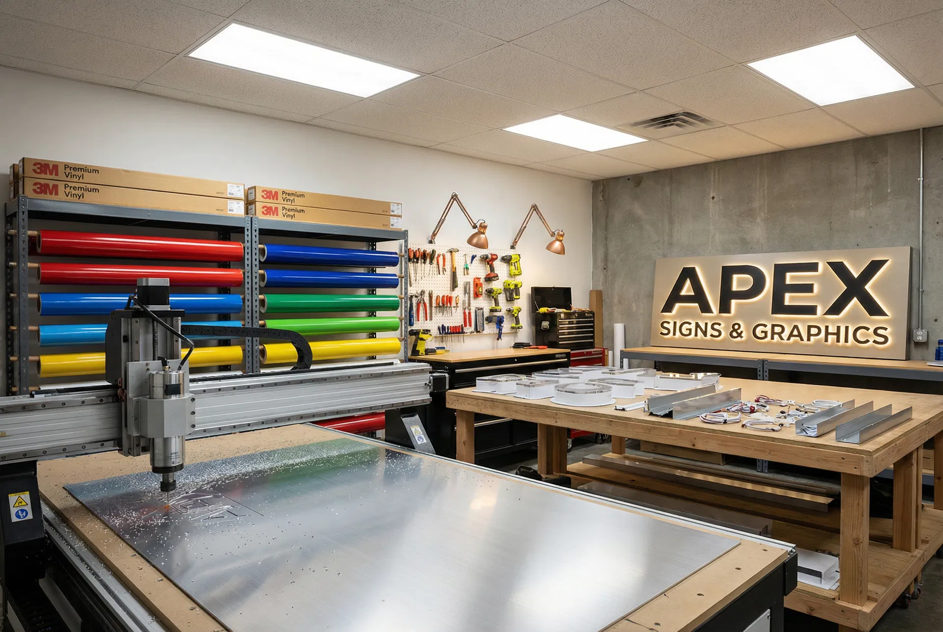 Our sign fabrication workshop