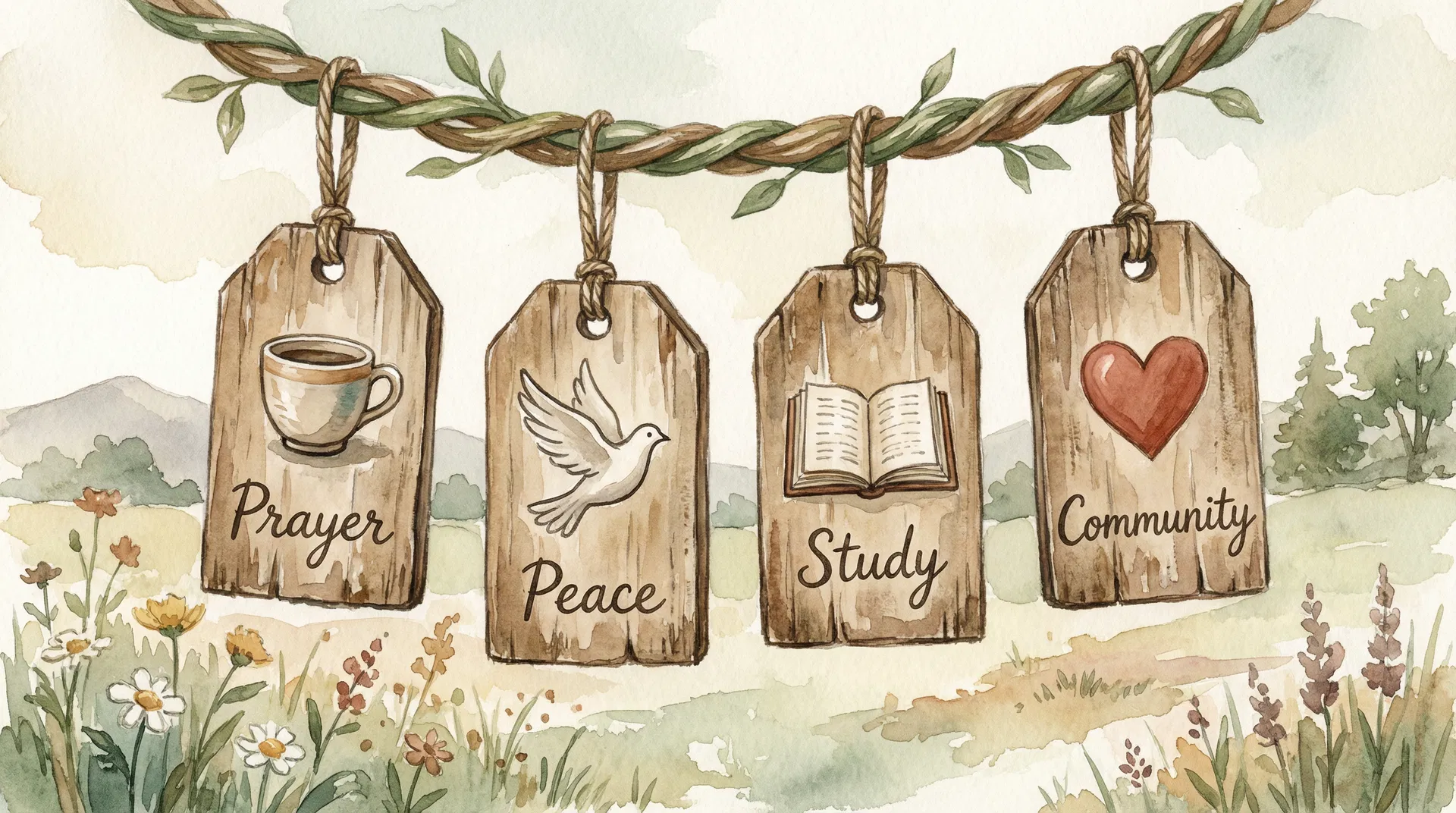 Plaquinhas de madeira com programação