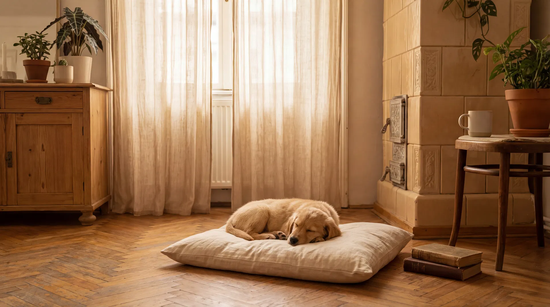 Kiskutya a lakásban