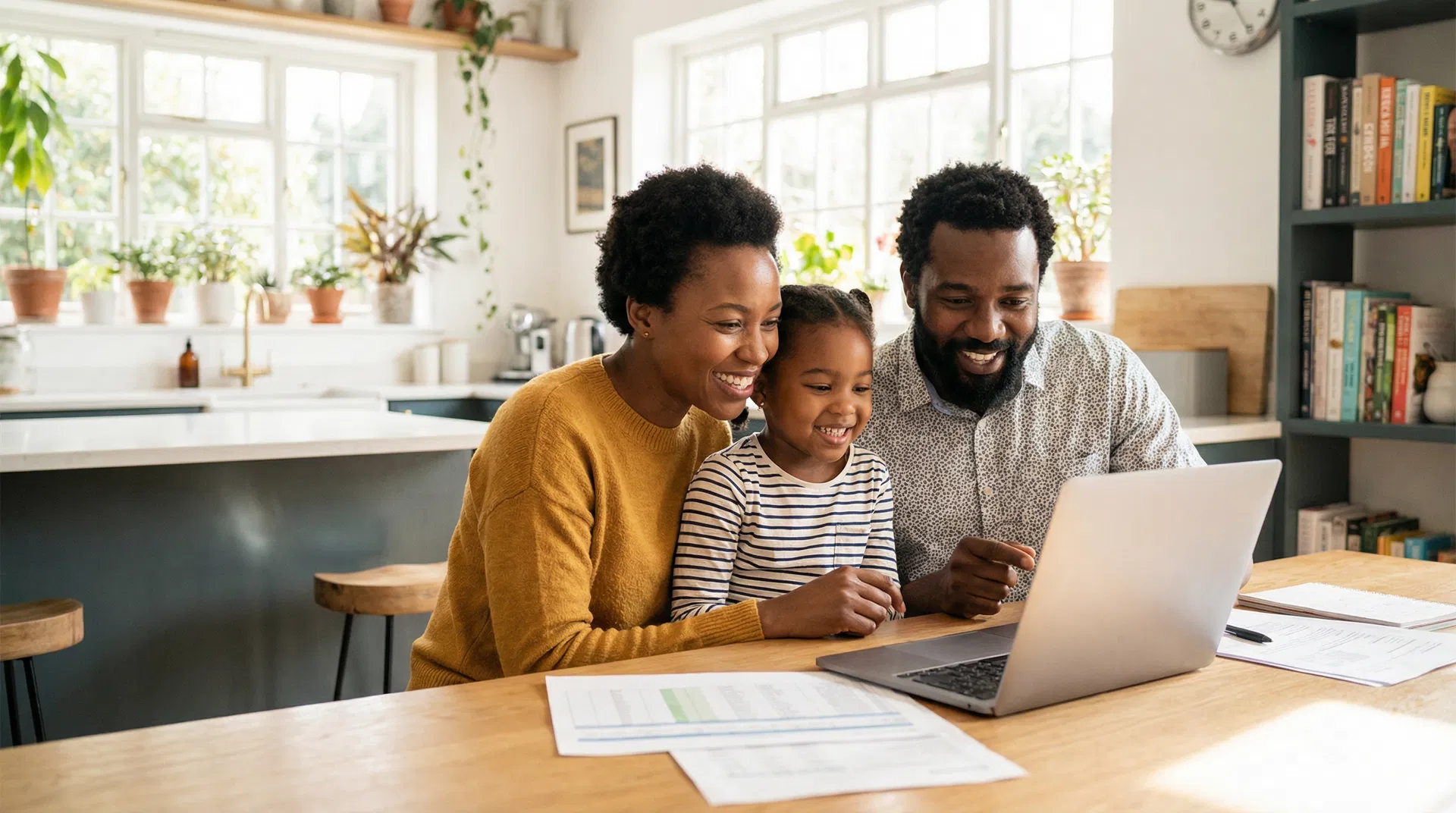 Happy family achieving financial goals with Lende Ready