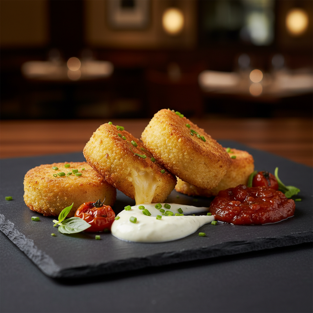 Fried Cheesy Grit Cakes