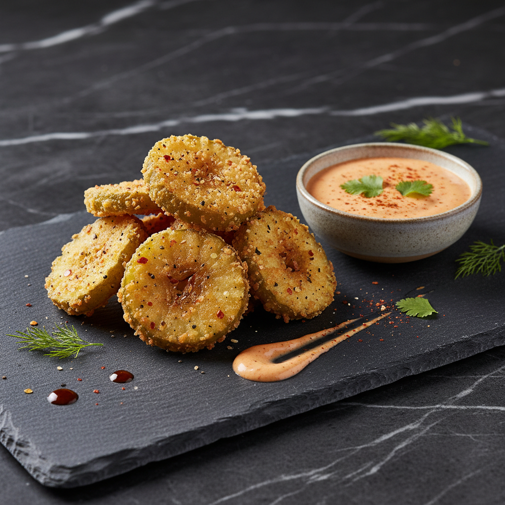 Spicy Buttermilk Fried Pickles
