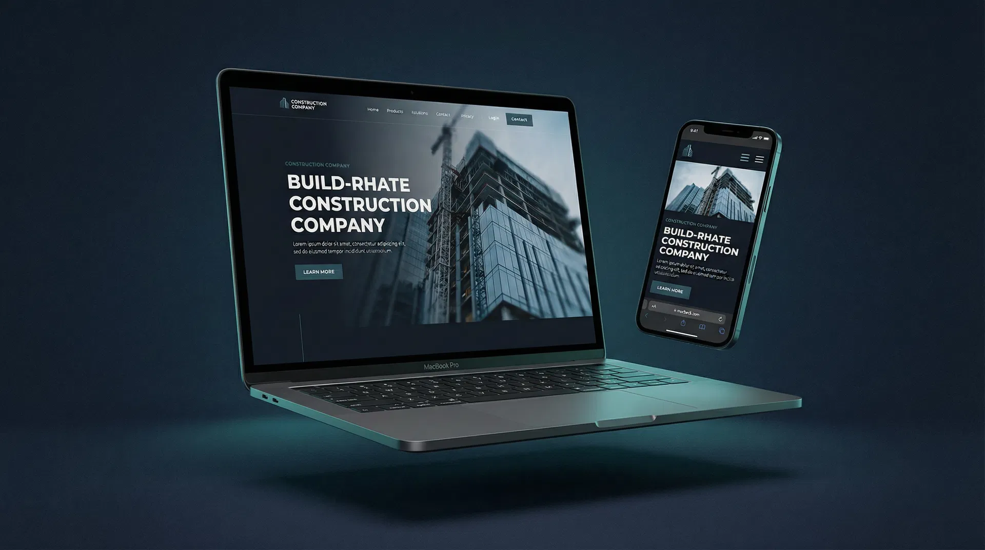 Ironclad Construction Co. demo website mockup
