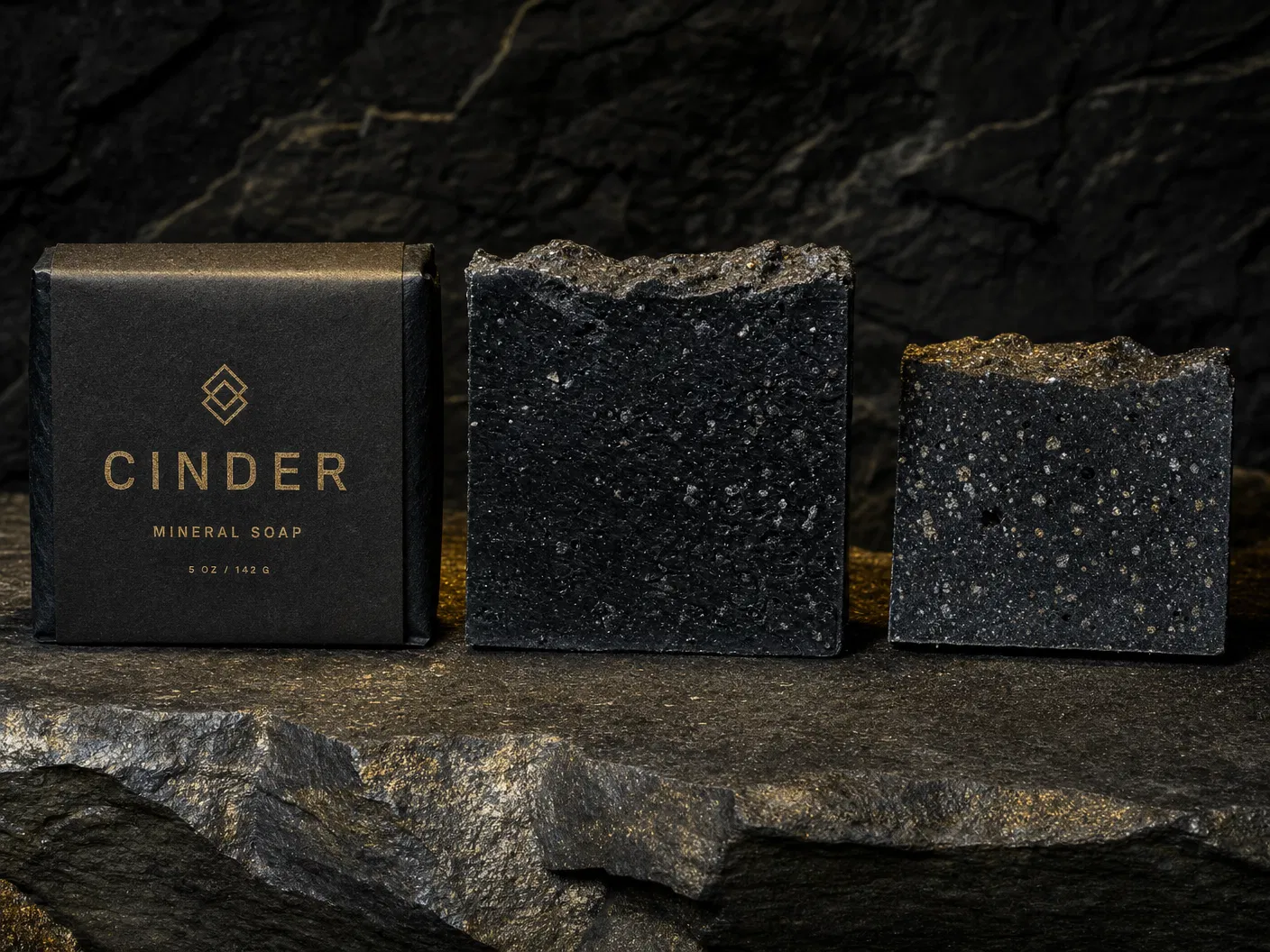 CINDER Mineral Soap product lineup
