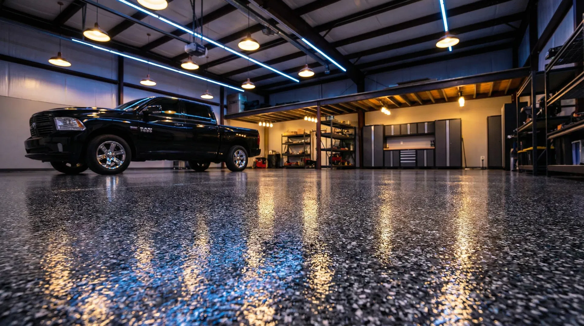 Premium polyaspartic garage floor coating