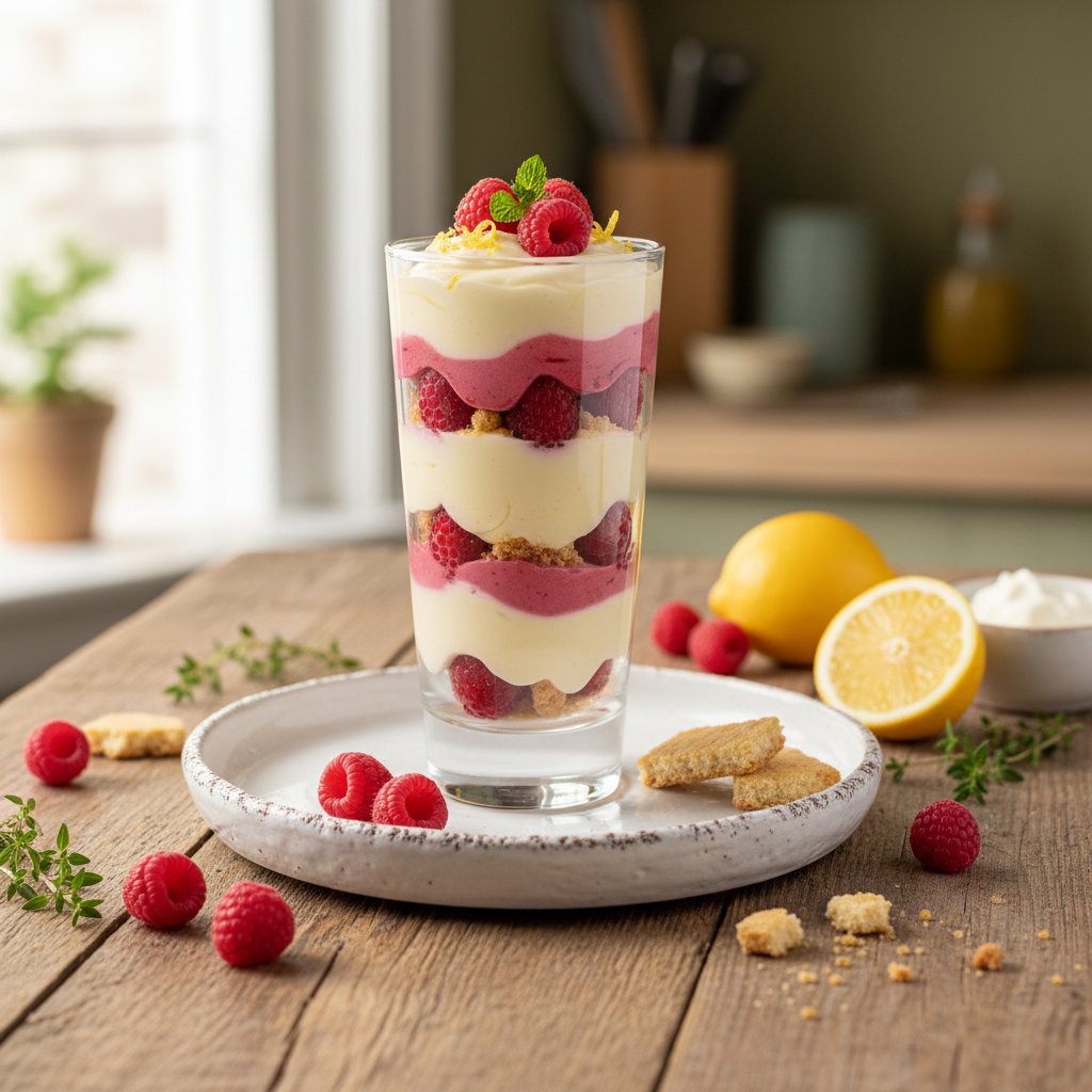 Lemon Raspberry Kvarg Mousse Parfait