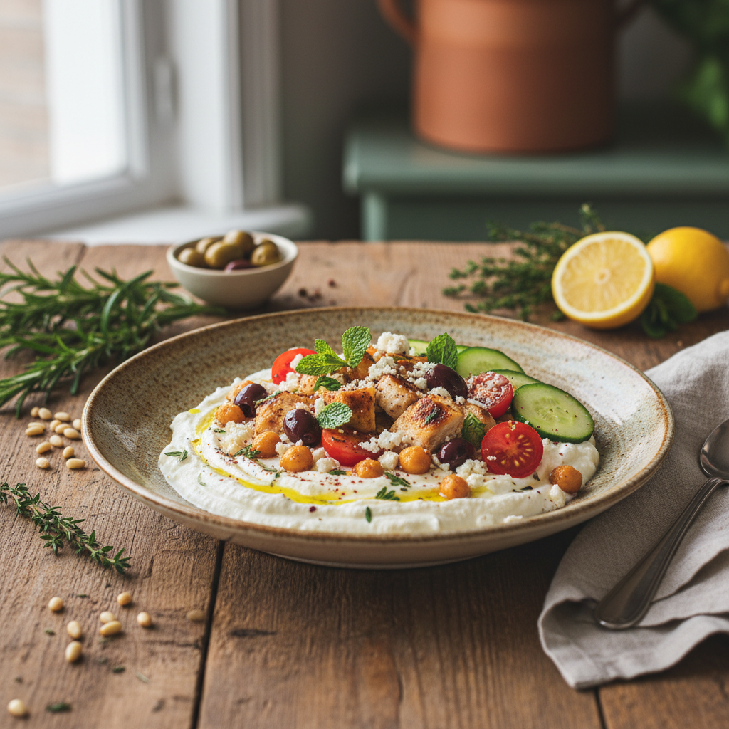 High-Protein Mediterranean Kvarg Bowls