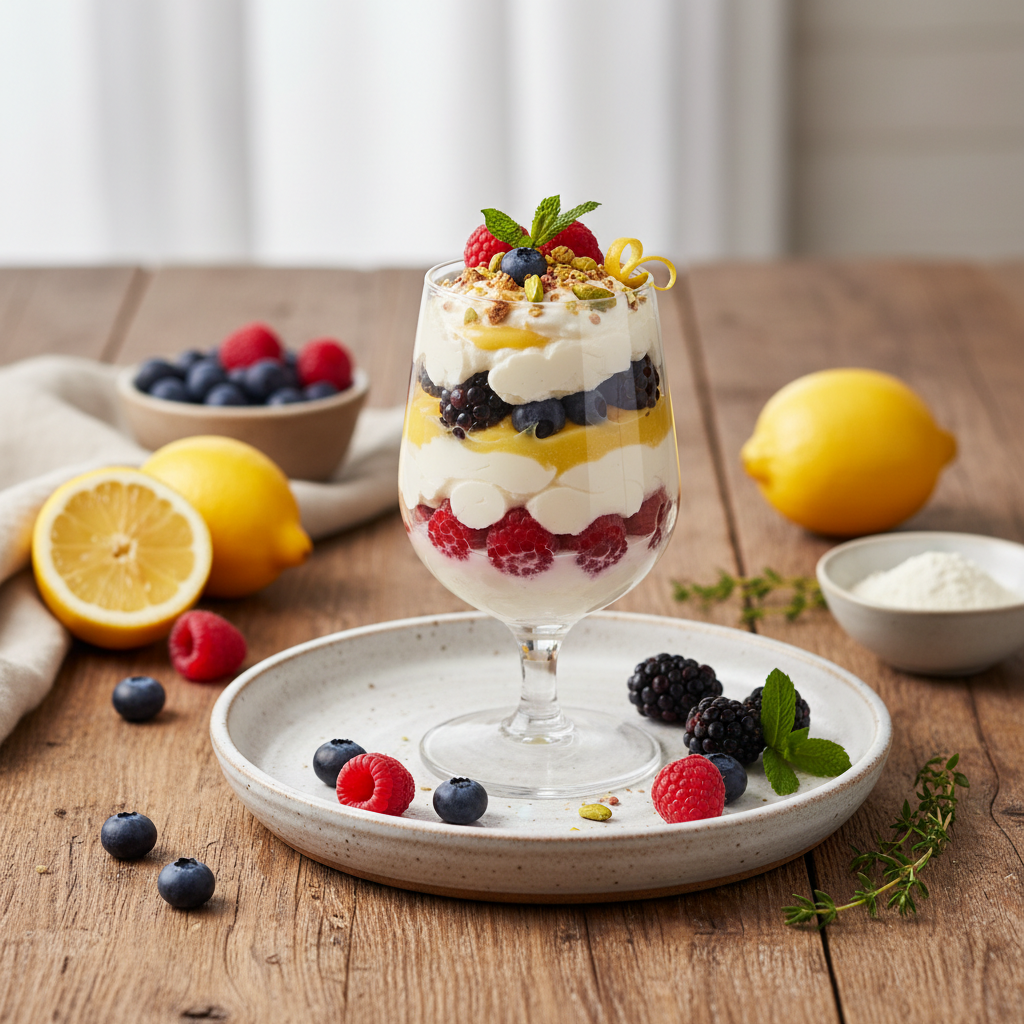 Lemon Berry Protein Quark Parfait
