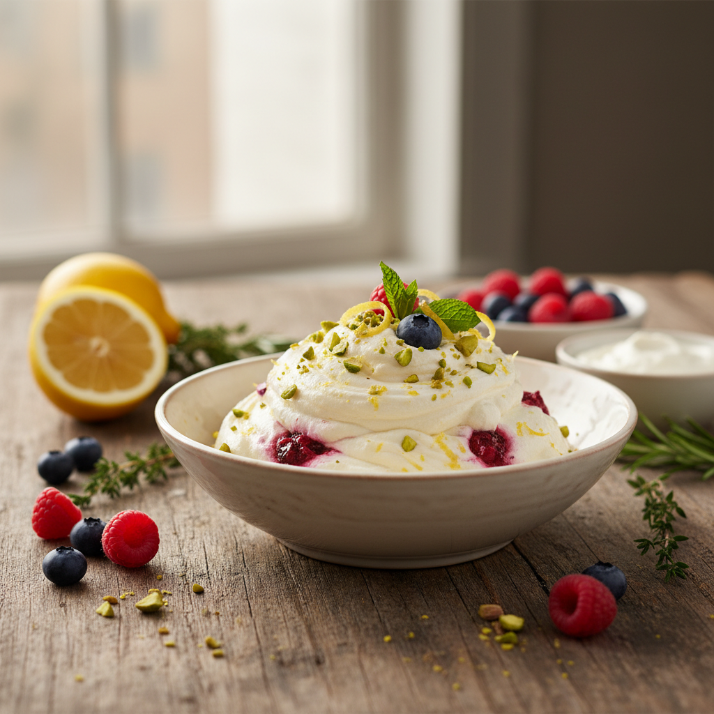 Lemon Berry Protein Quark Mousse