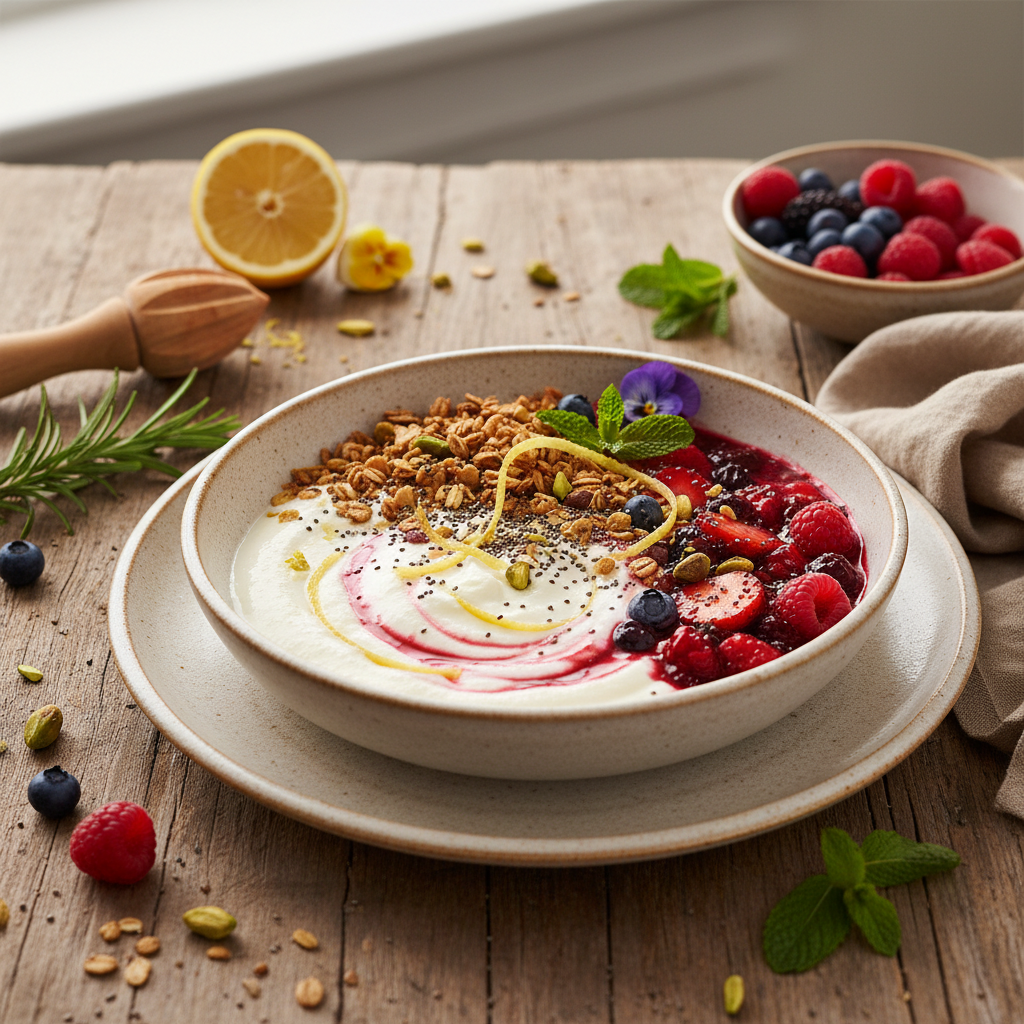 Lemon Berry Protein Quark Bowl