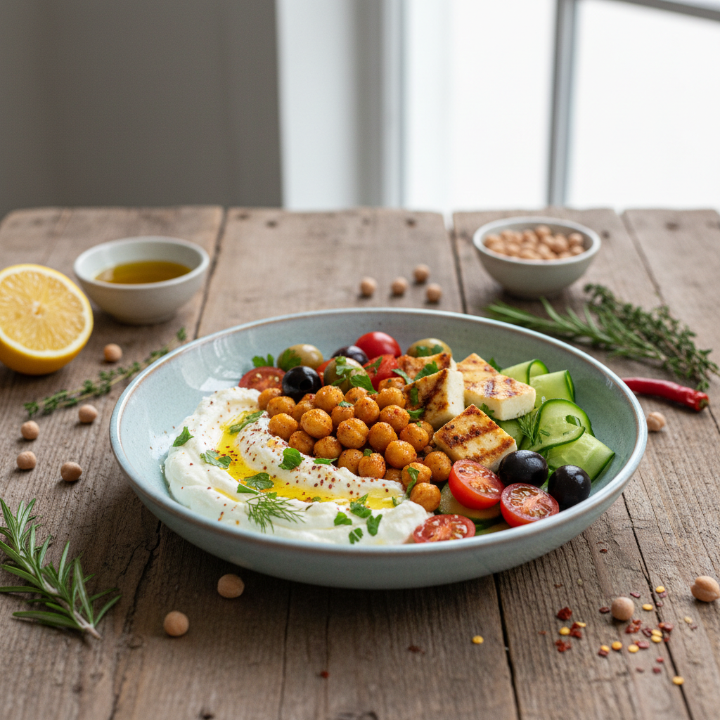 Mediterranean Quark & Chickpea Power Bowl